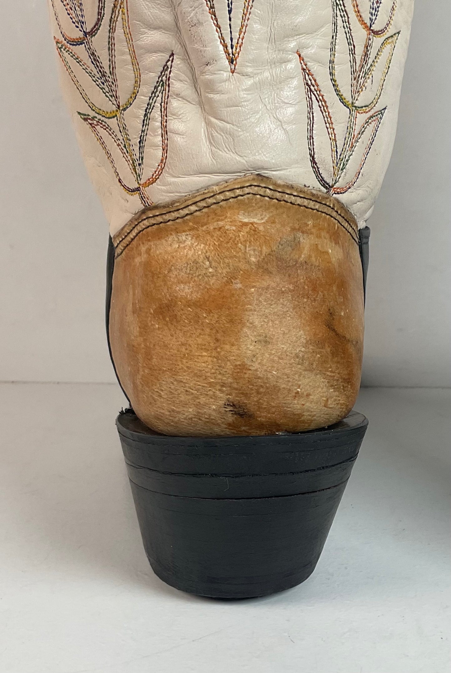 Olathe Rough Stock Cowboy Boots 10 D Black Mule Skin USA Made