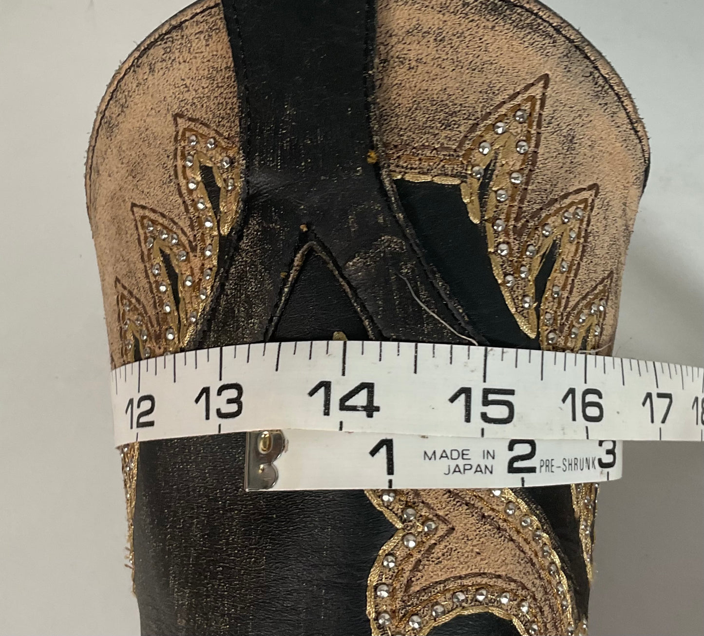 Old Gringo Western Zipper Boots 8 B Cowgirl Tooled Overlay