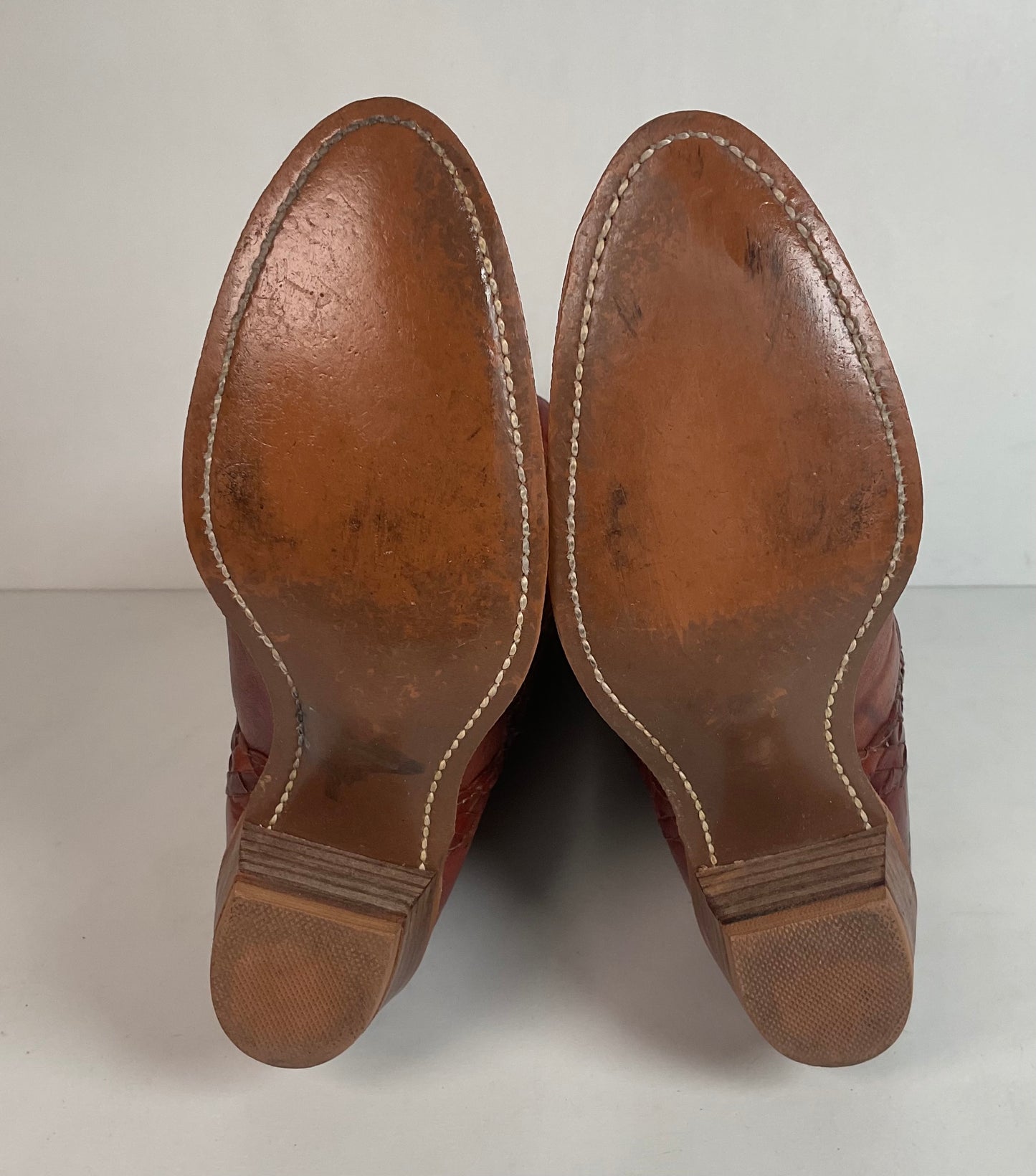 Vintage Capezio Braided Shooter Boots 6.5 M USA Made Campus Riding