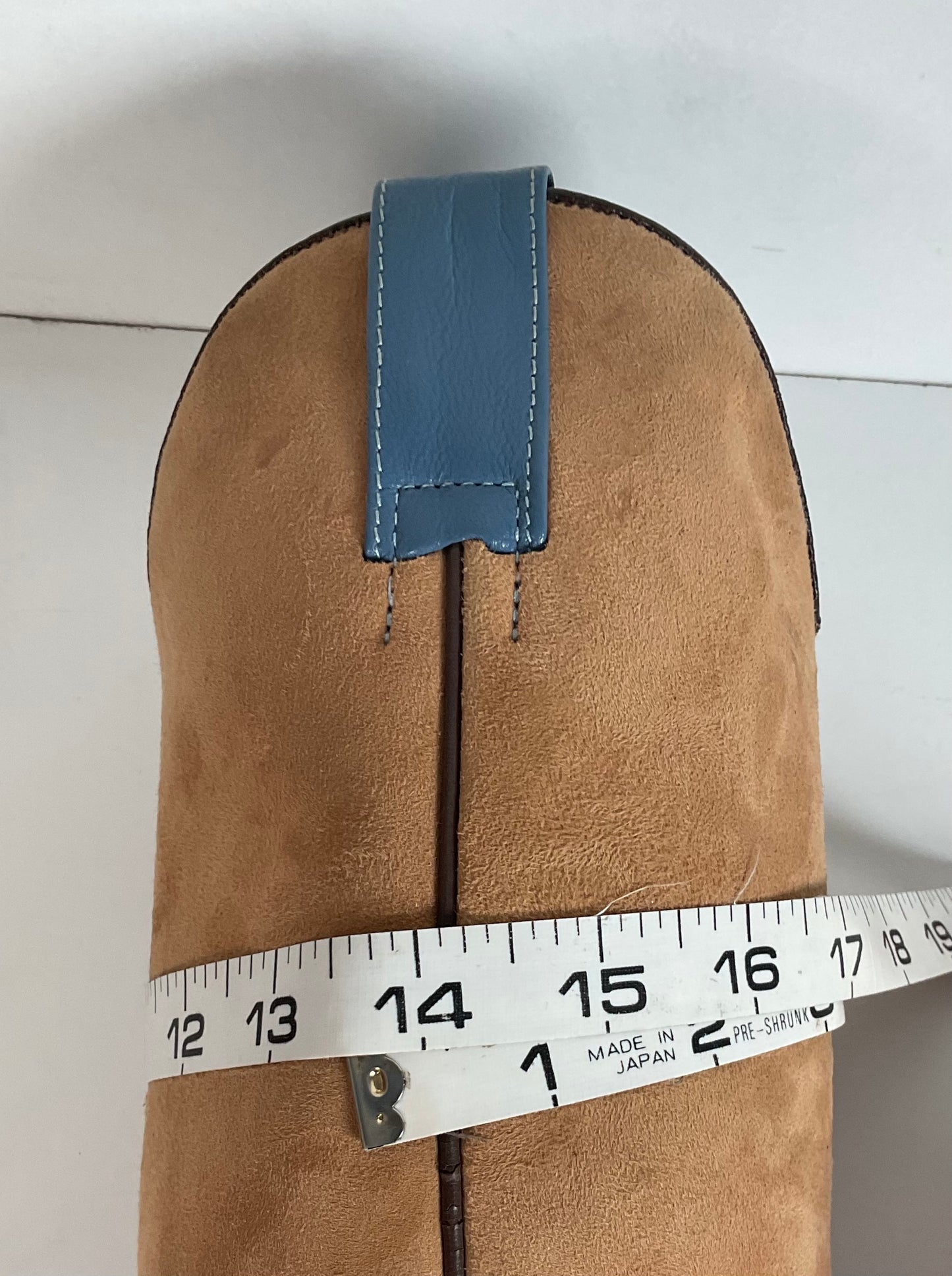 F. H. Senka Cowgirl Boots 8.5 US Nubuck Suede Snip Toe
