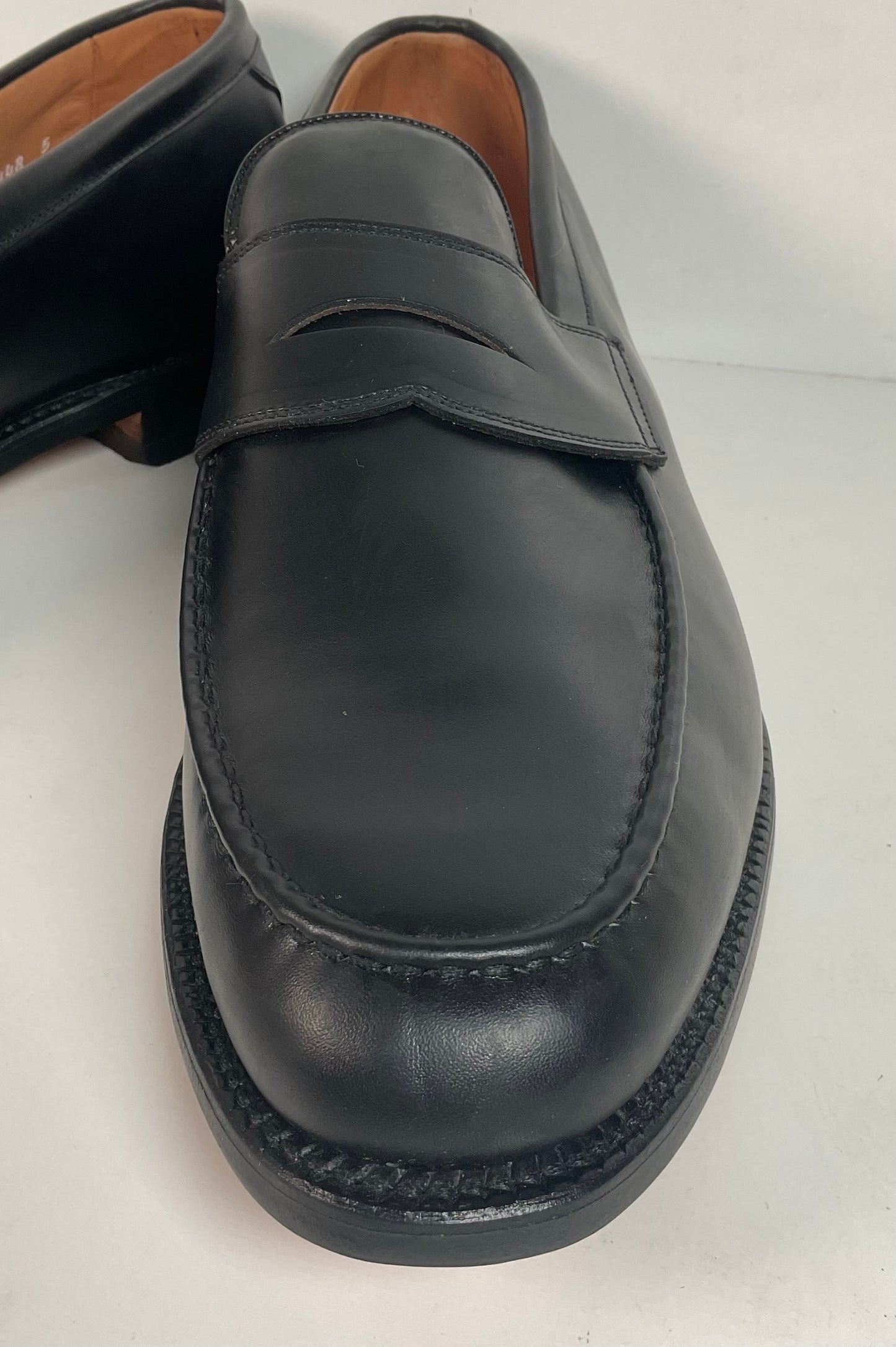 Allen Edmonds Hinsdale Penny Loafers 14 D USA Made Black Calfskin