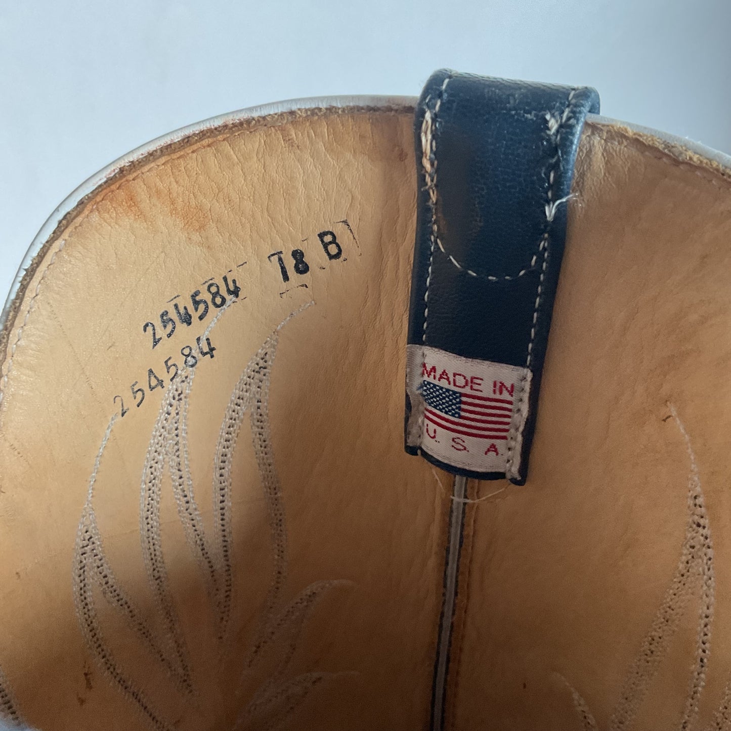 Olathe Pig Skin Suede Cowboy Boots 18 B (Narrow) Rough Out Custom