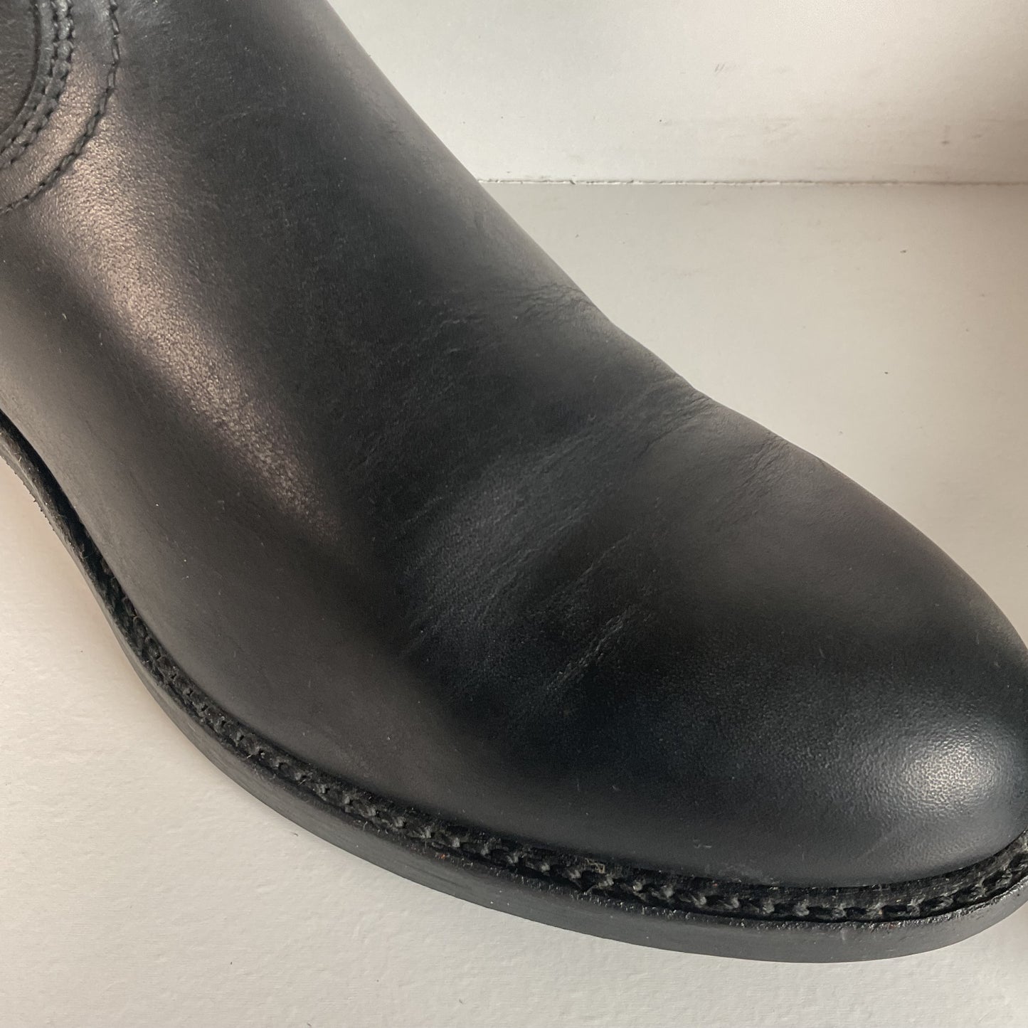 Frye Pull On Motorcycle Boots Men’s 8.5 M | Women’s 9.5 USA Made Soft Toe Roper