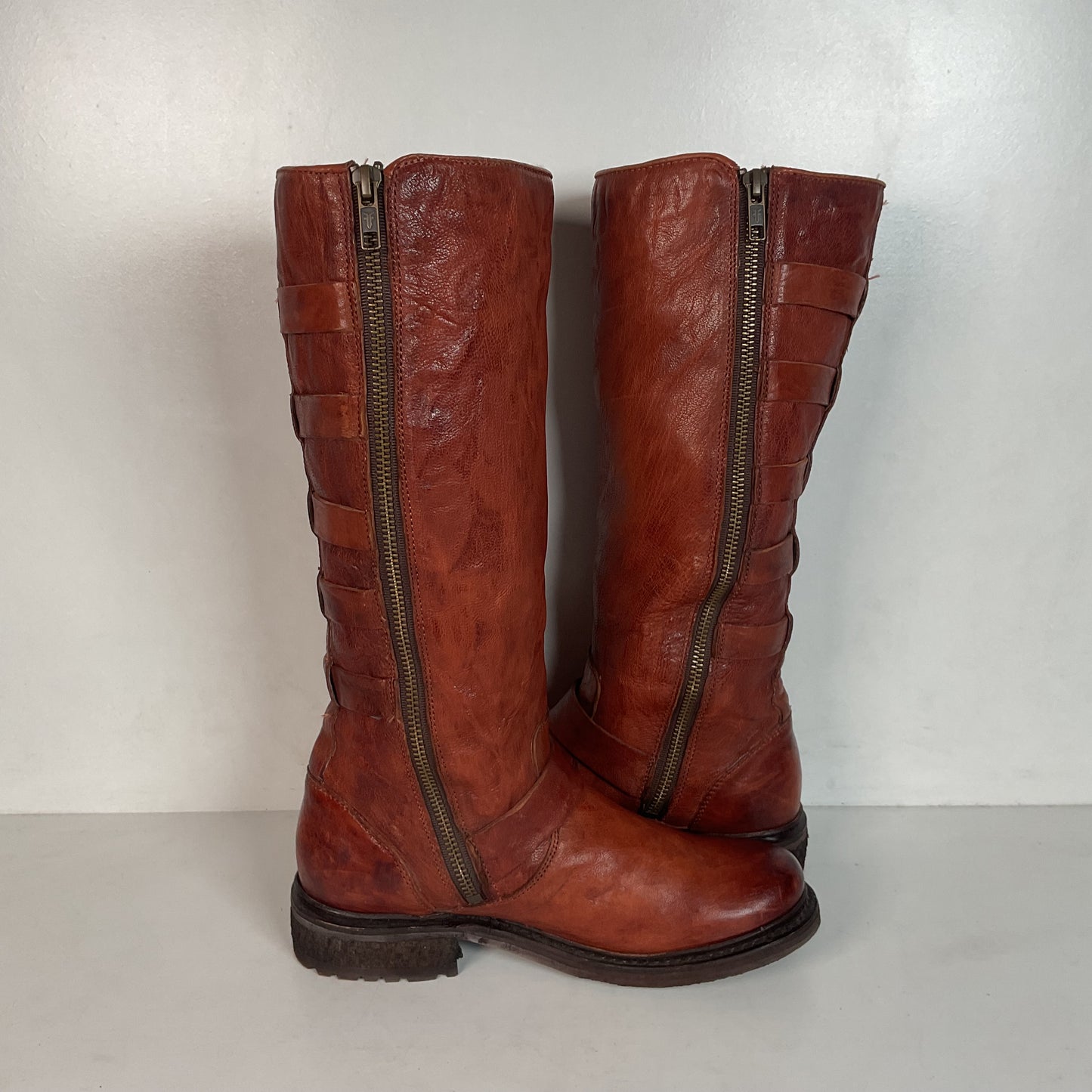 Frye Women’s 14.5” Valerie Shearling Sherpa Harness Boots 6 B Winter