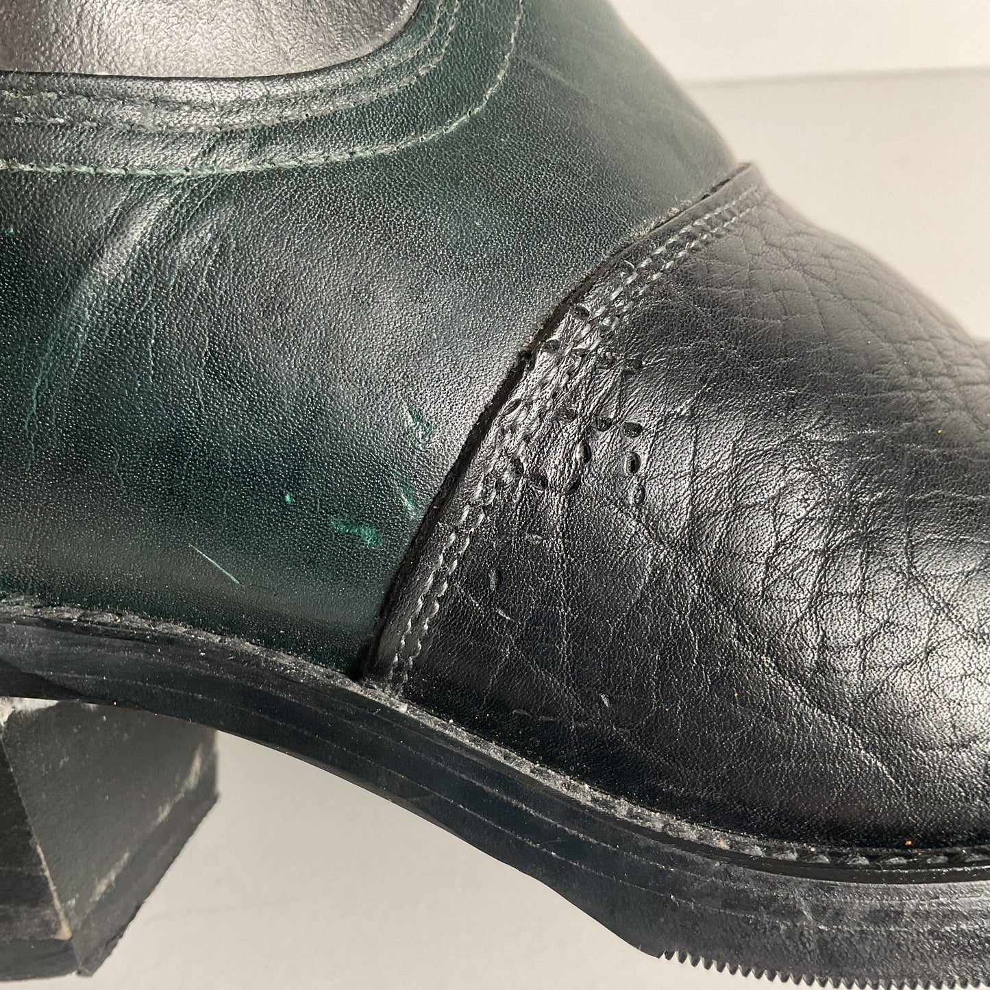 Vintage Laredo Green Renegade Buckaroo Boots 10.5 D USA Made Slip Resistant