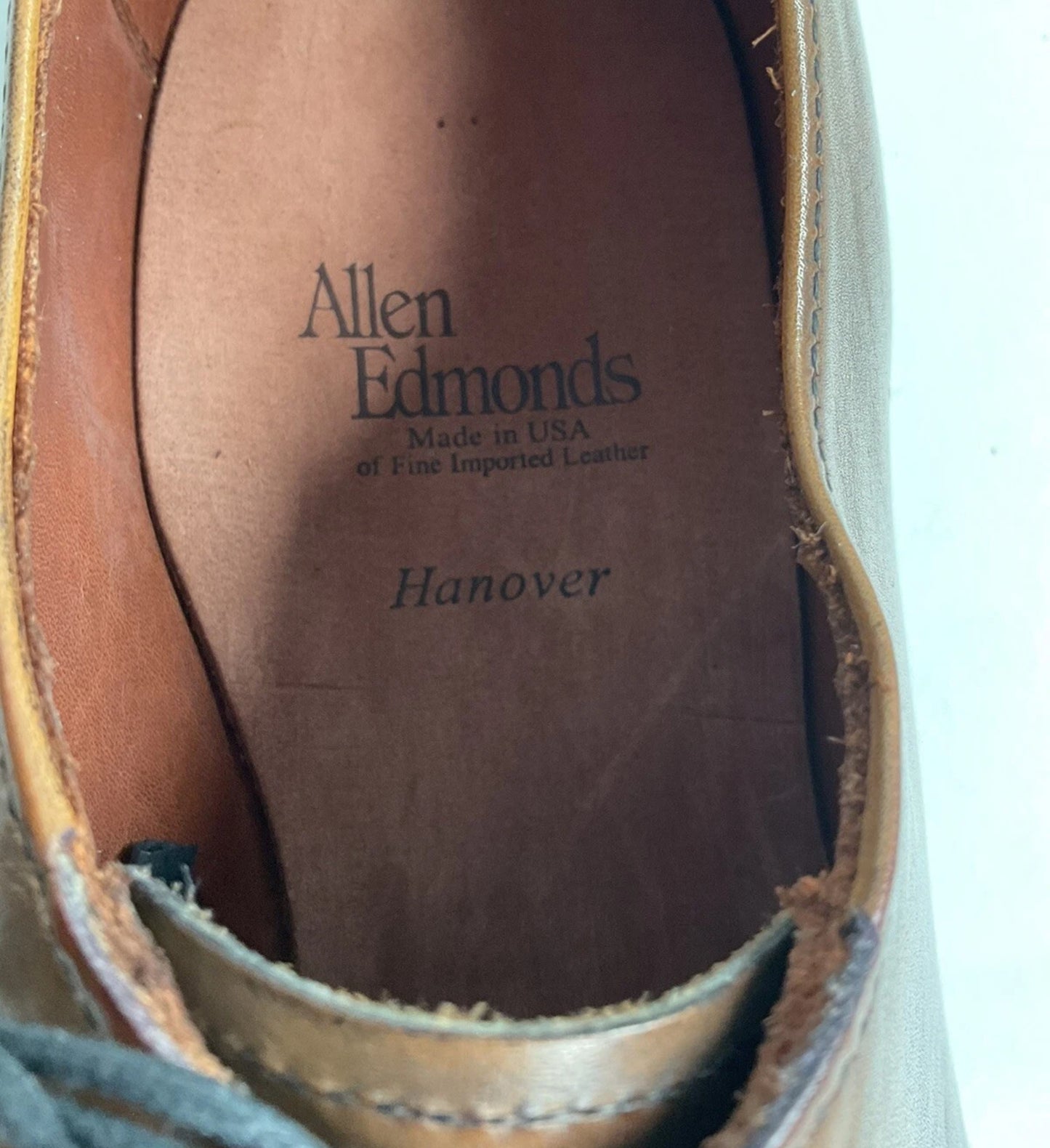 Allen Edmonds Bourbon Hanover Oxford Shoes 9.5 D Whole Cut