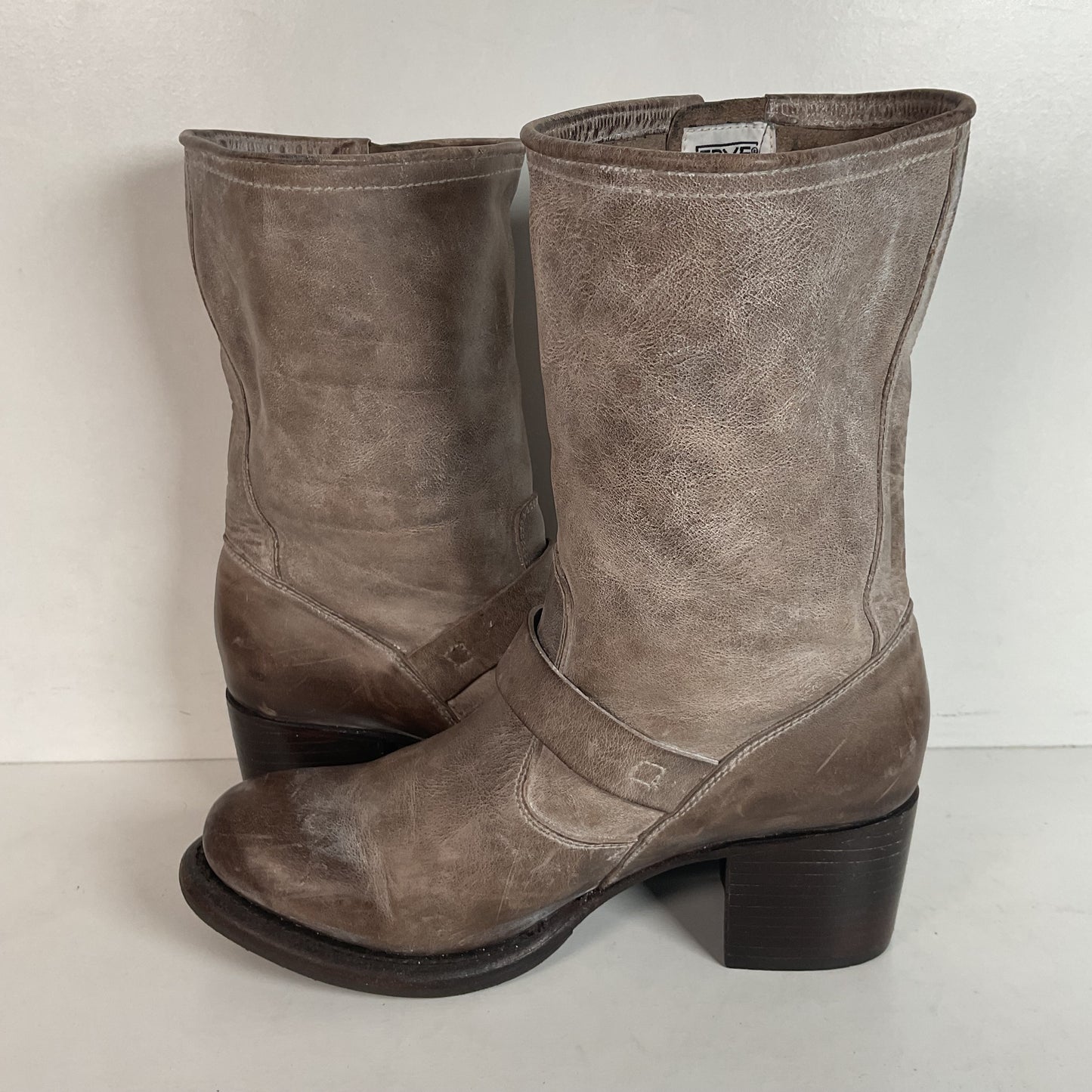 Frye Women’s Vera Slouch Boots 8 B Harness Style Retired Grey
