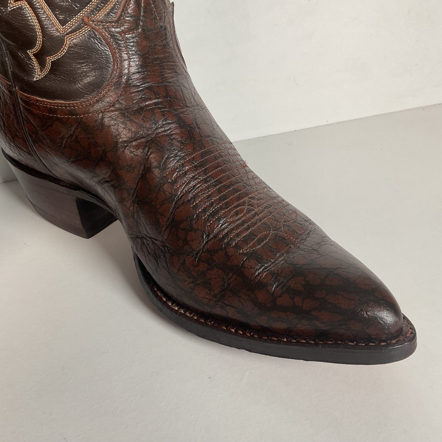 Vintage Tony Lama Exotic Caribou Cowboy Boots 9 EEE Gold Label