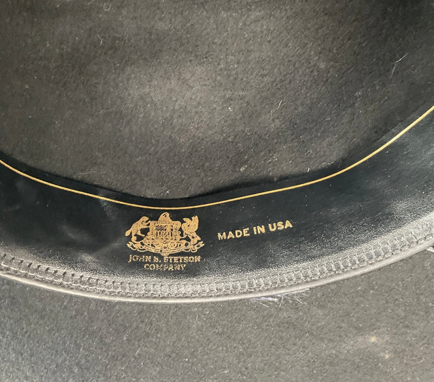 Vintage Stetson Cowboy Hat Black Felt XXX USA Made