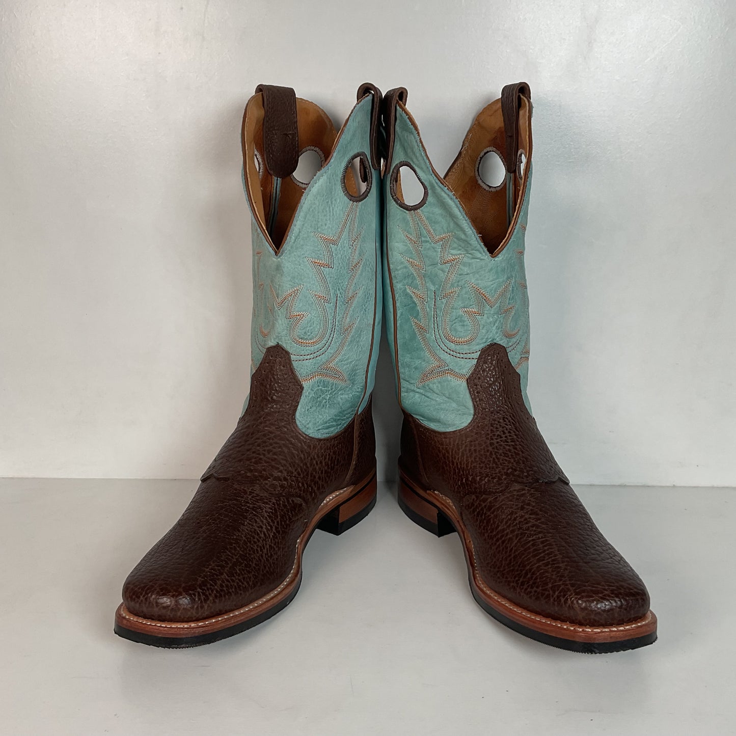 Boulet Turquoise Buckaroo Cowgirl Boots 9.5 C Vibram Sole