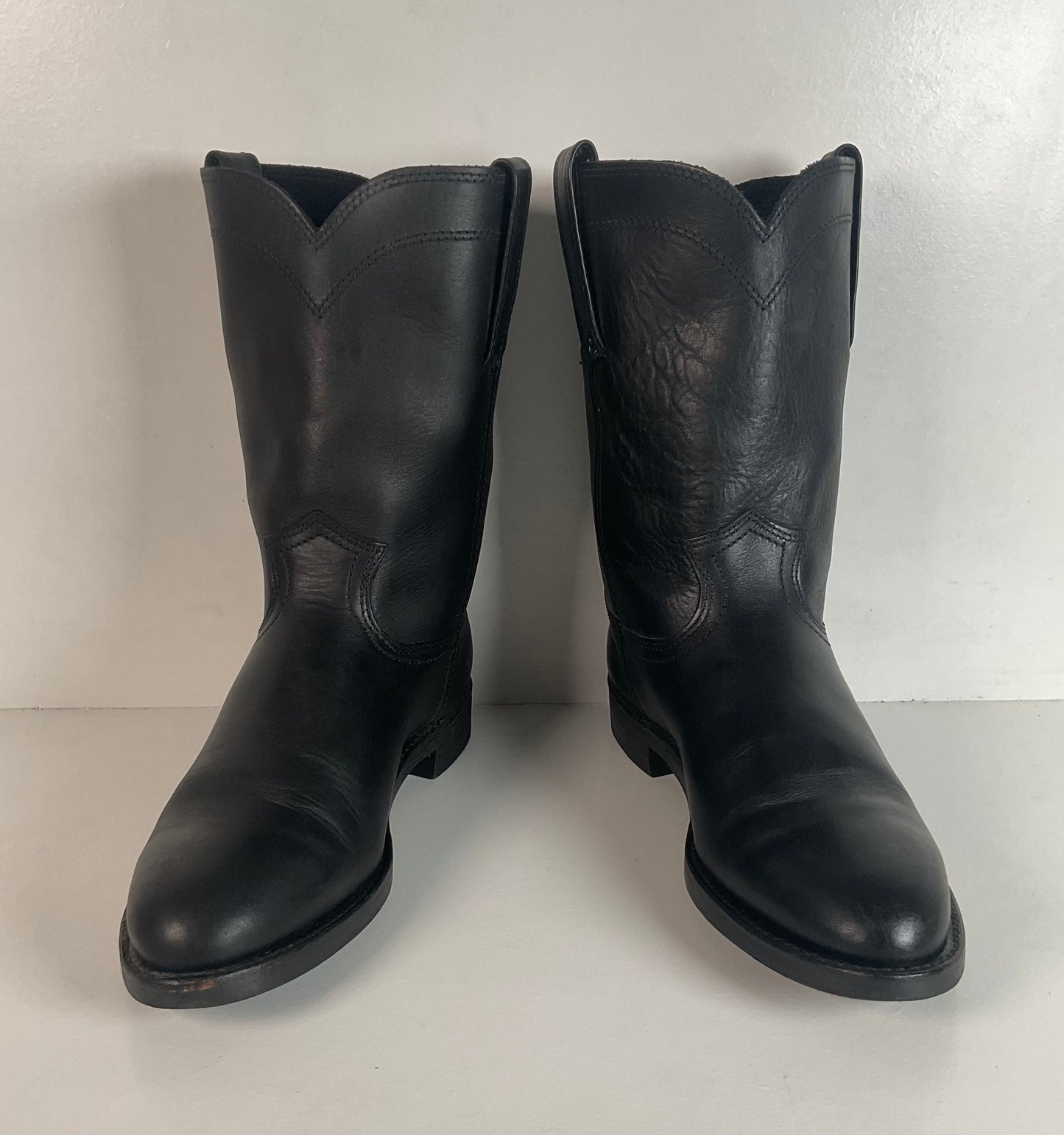 Frye Pull On Motorcycle Boots Men’s 8.5 M | Women’s 9.5 USA Made Soft Toe Roper