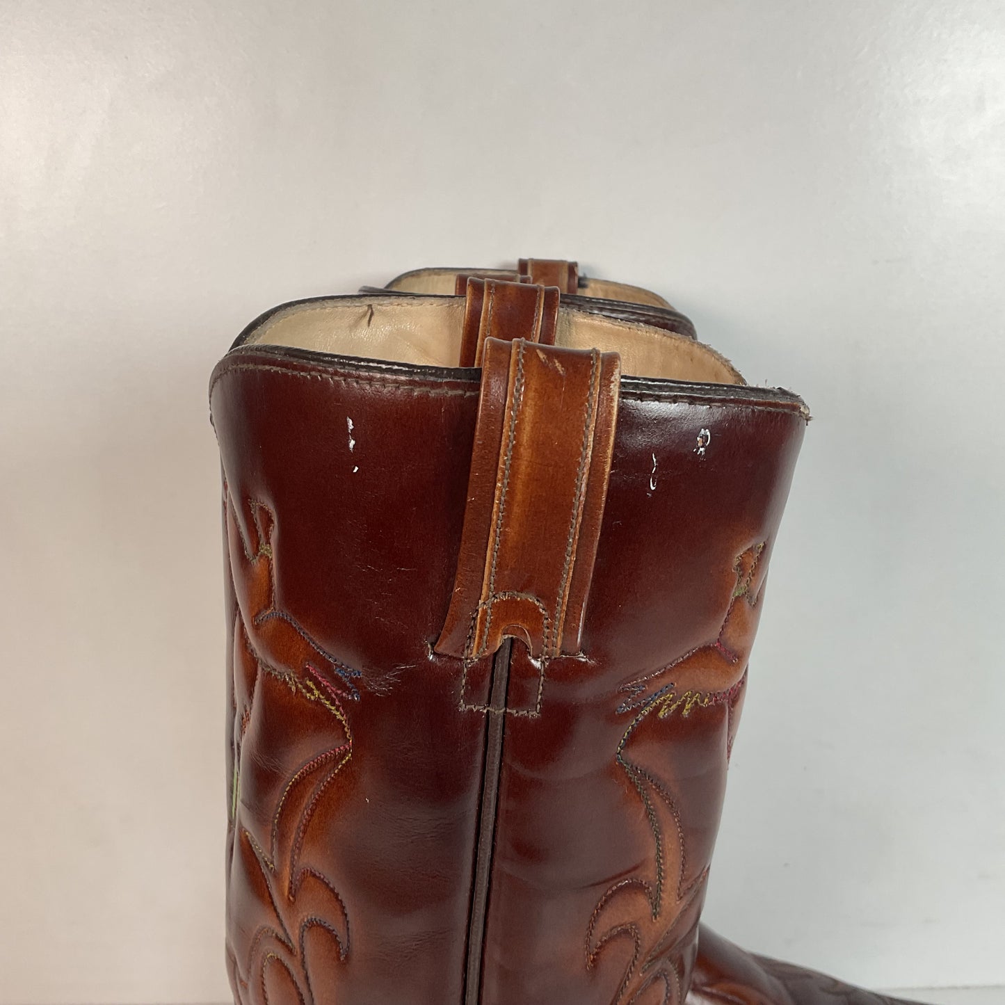 Vintage Texas Brand Thunderbid Cowboy Boots 9.5 D Rising Pheonix USA Made