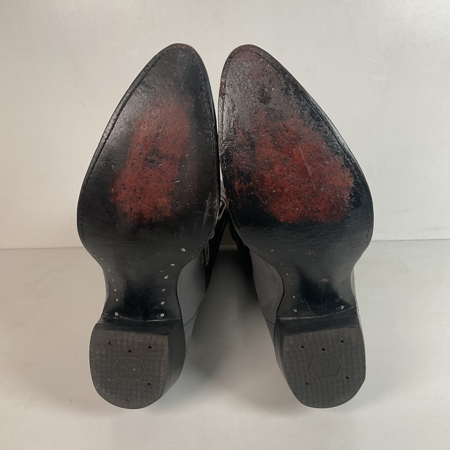 Vintage Tony Lama Charcoal Grey Wingtip Cowboy Boots 9 B Lizard Gold Label