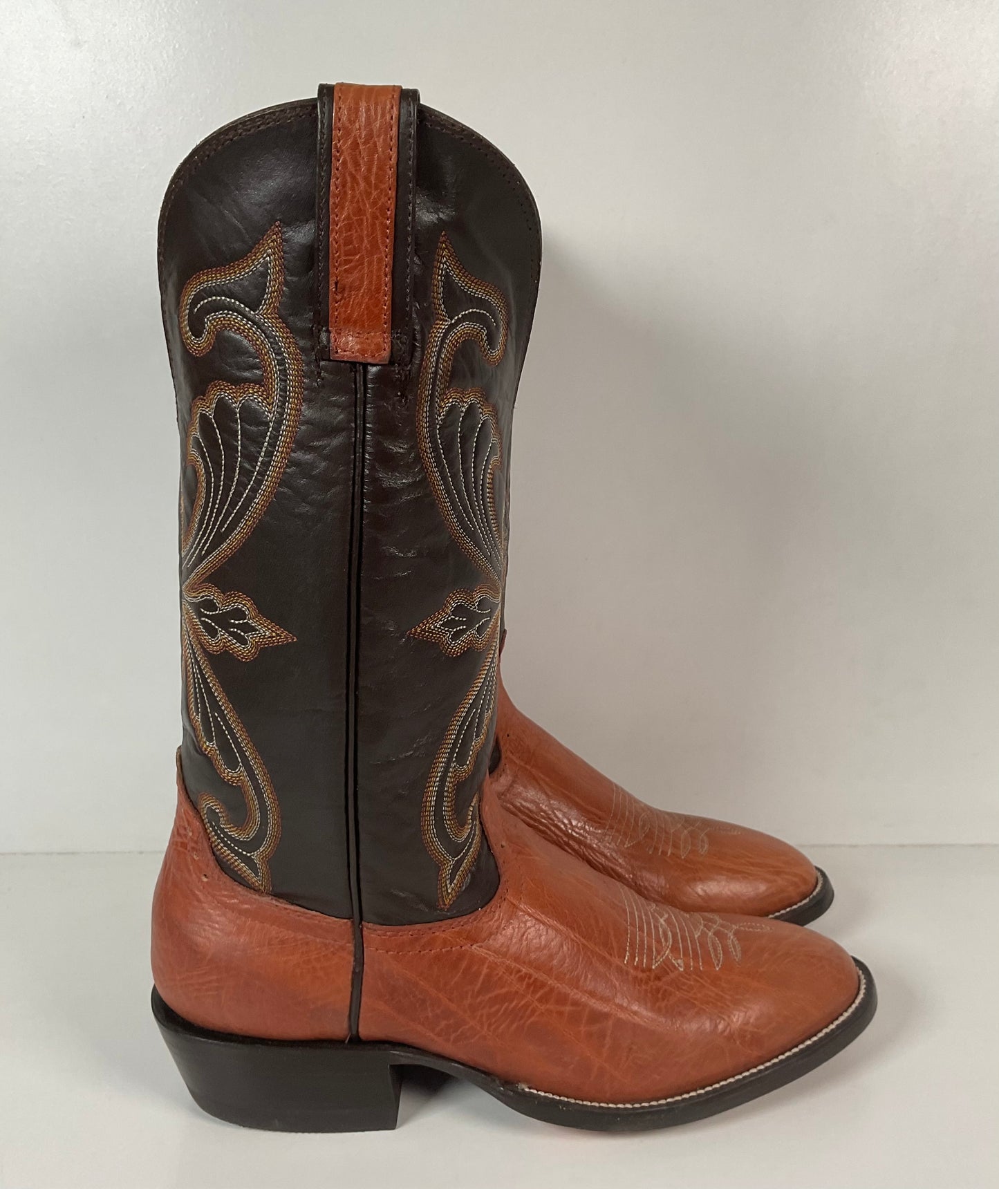 Hondo Spanish Shoulder Leather Cowboy Boots 9.5 D Style 9604