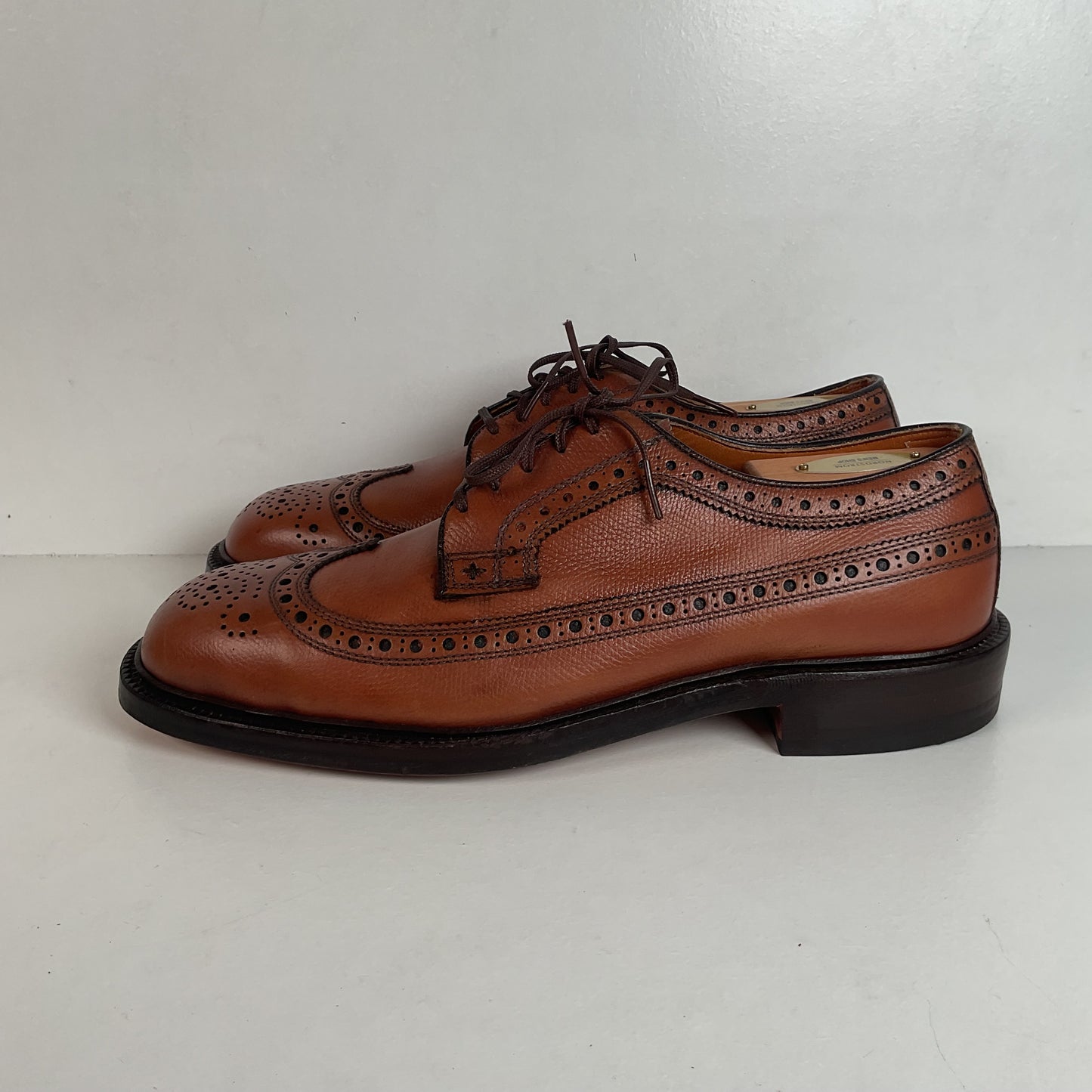 Vintage 1970s Nettleton Longwing Derby Shoes 8.5 D USA Made