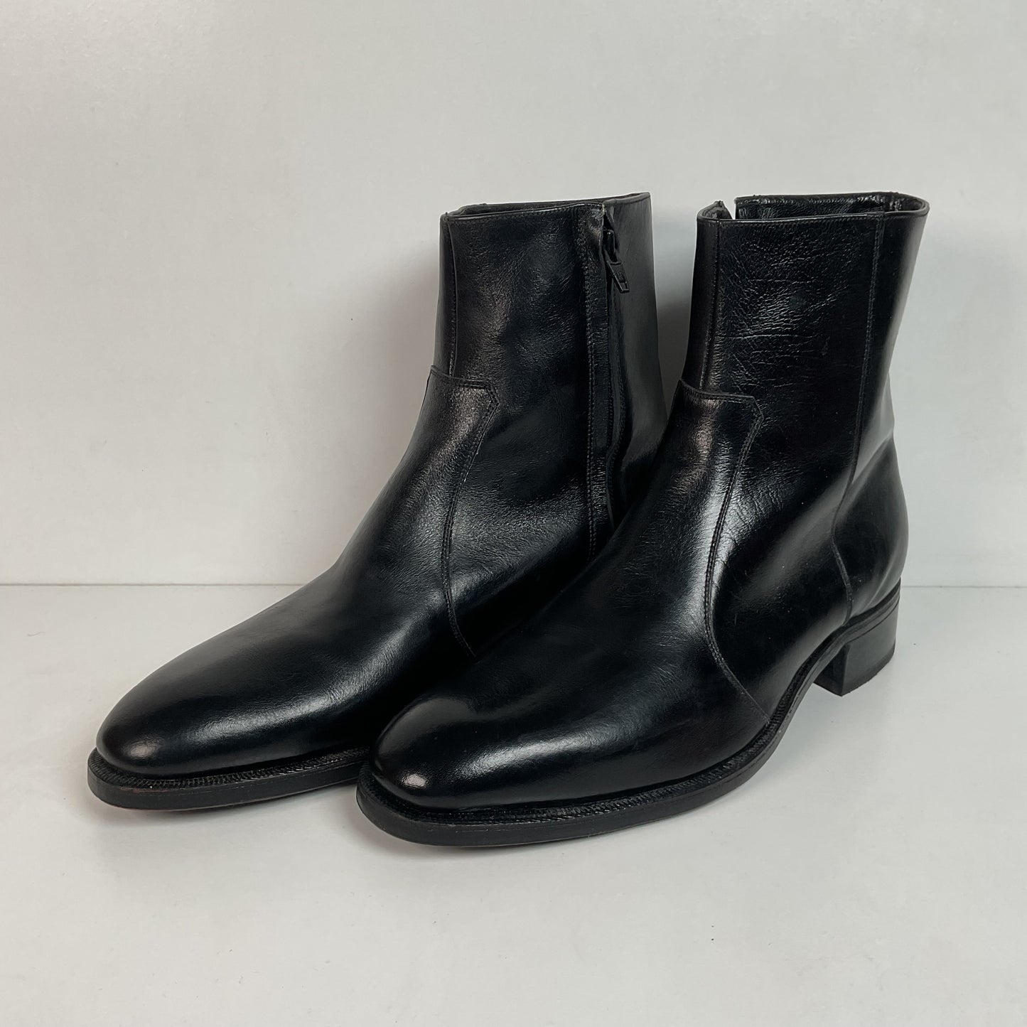 Vintage Florsheim Black Leather Chelsea Boots 10.5 C New Old Stock