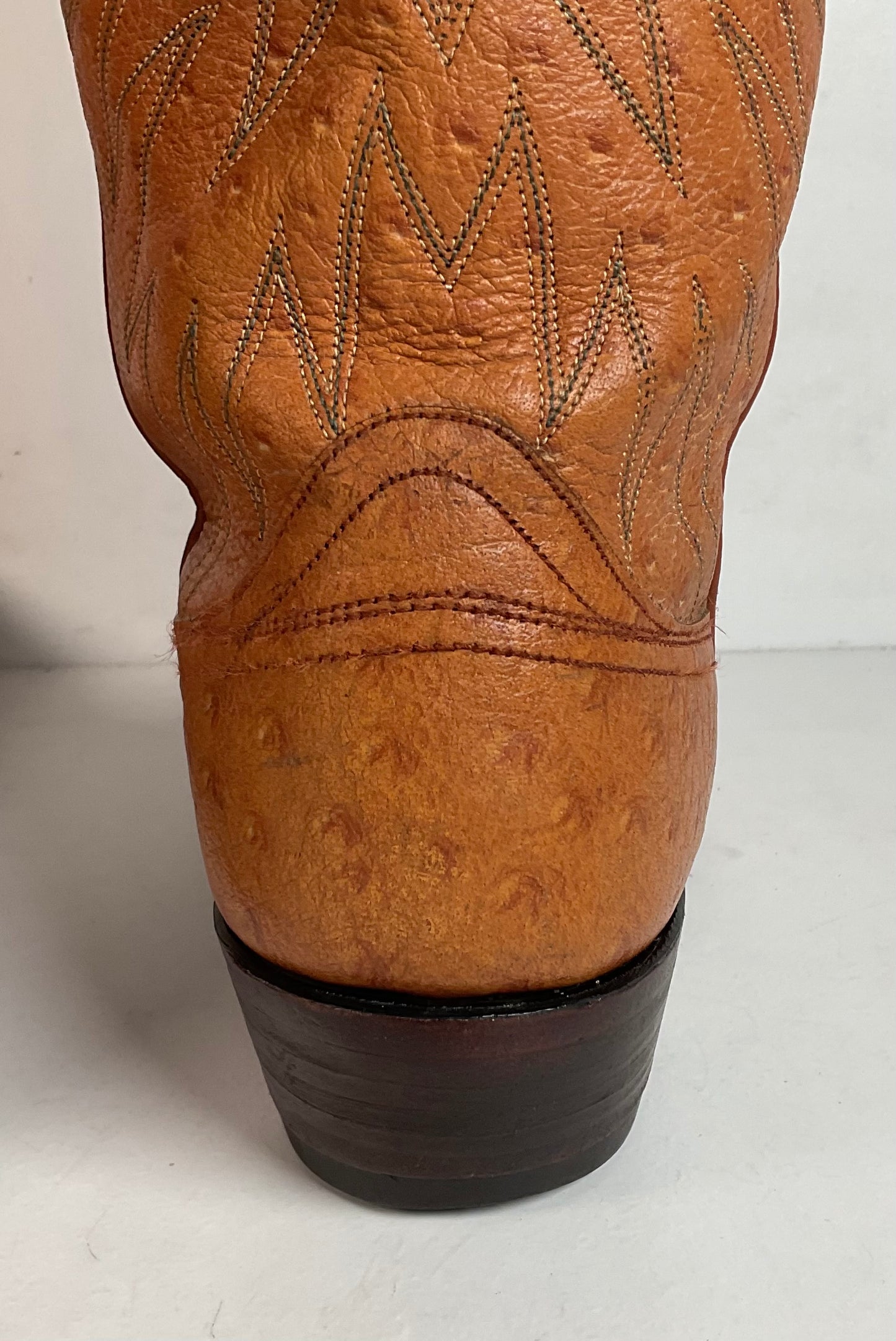 Vintage 1960s Nocona “The Astro” Cowboy Boots 9 D Full Ostrich Calf Exotic