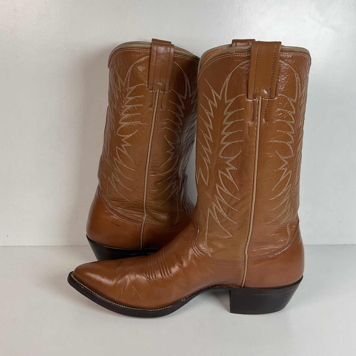 Vintage Nocona Calfskin Cowboy Boots 12 D Old Black Label