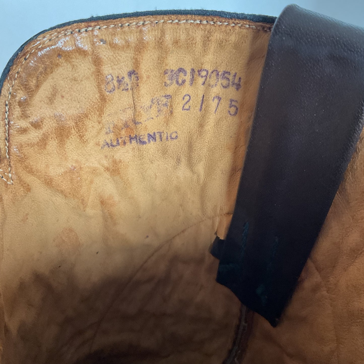 Vintage 1950s Frye Authentic Cowboy Boots 8.5 D Dark Brown Calfskin