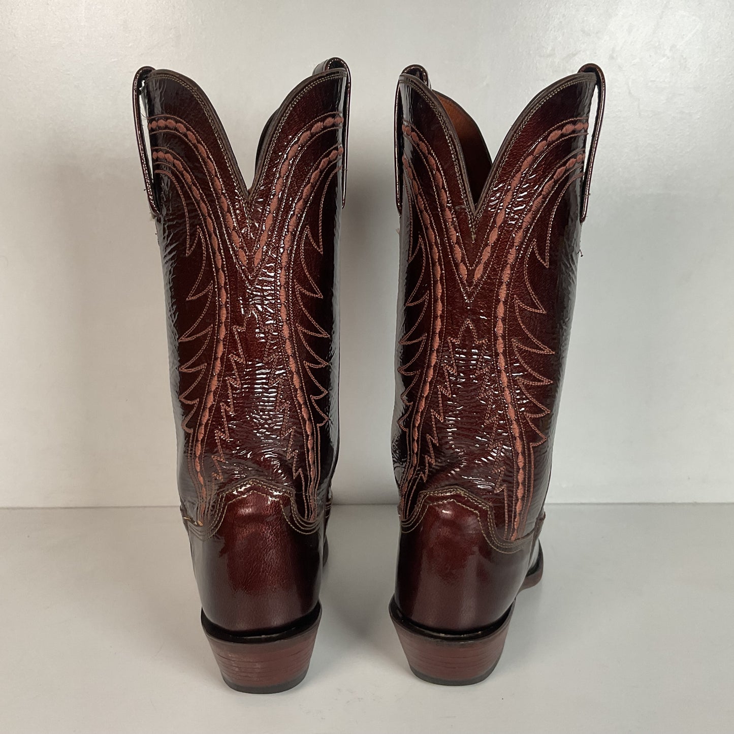 Lucchese 1883 Glossy Patent Leather Cowgirl Boots 6 B USA Madw