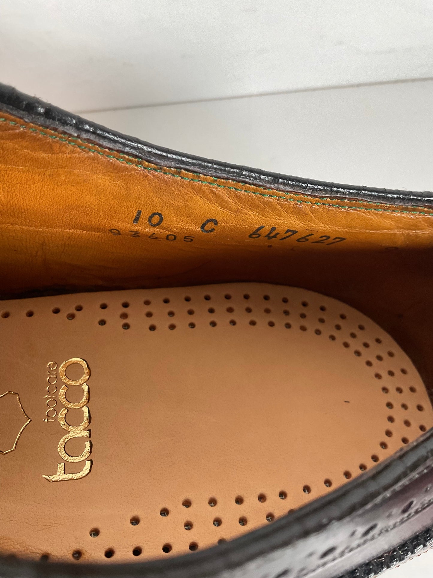 Early Florsheim Imperial Kenmoor Derby Shoes 10 C Shell Cordovan