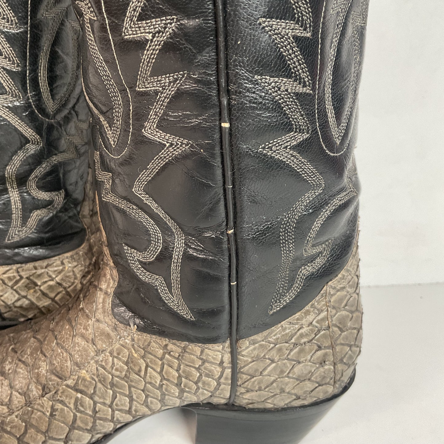 Pirarucu Fish Cowboy Boots Men’s 6.5 | Women’s 7.5 Inverted Cut Exotic Bass