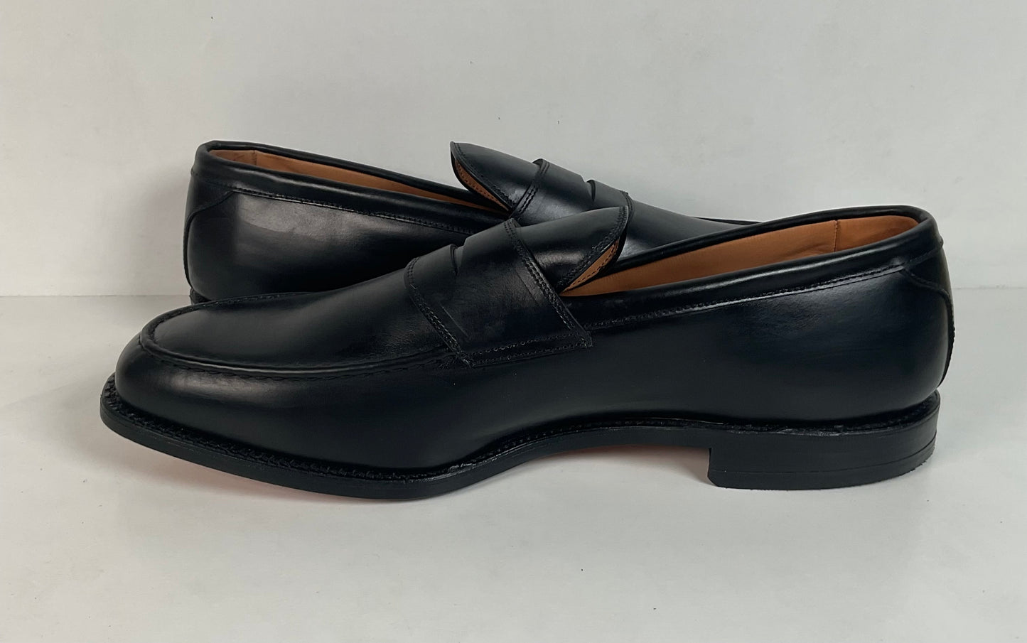 Allen Edmonds Hinsdale Penny Loafers 14 D USA Made Black Calfskin