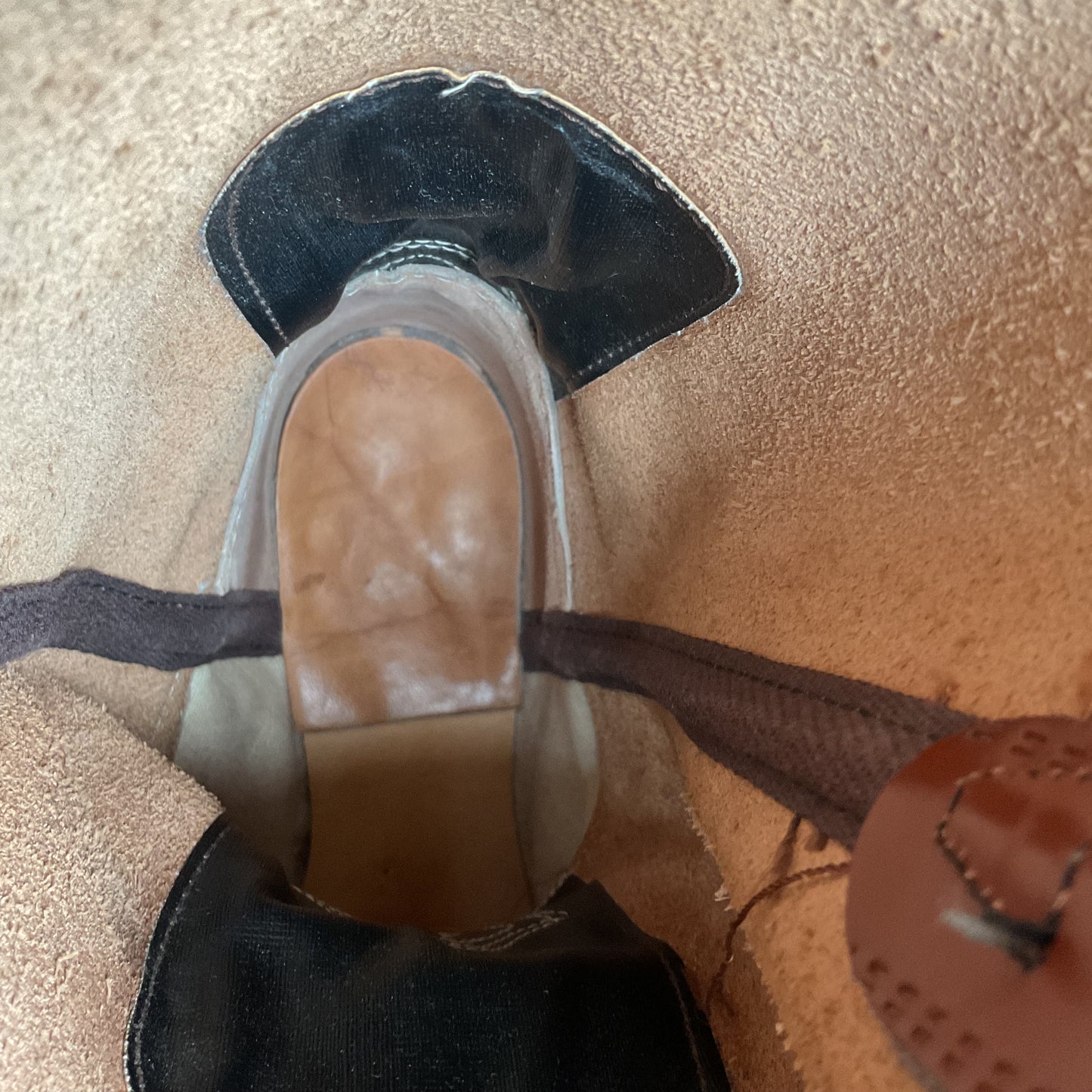 Vintage Rodeo Brand Cowboy Boots 10.5 D USA Made Chunky Campus