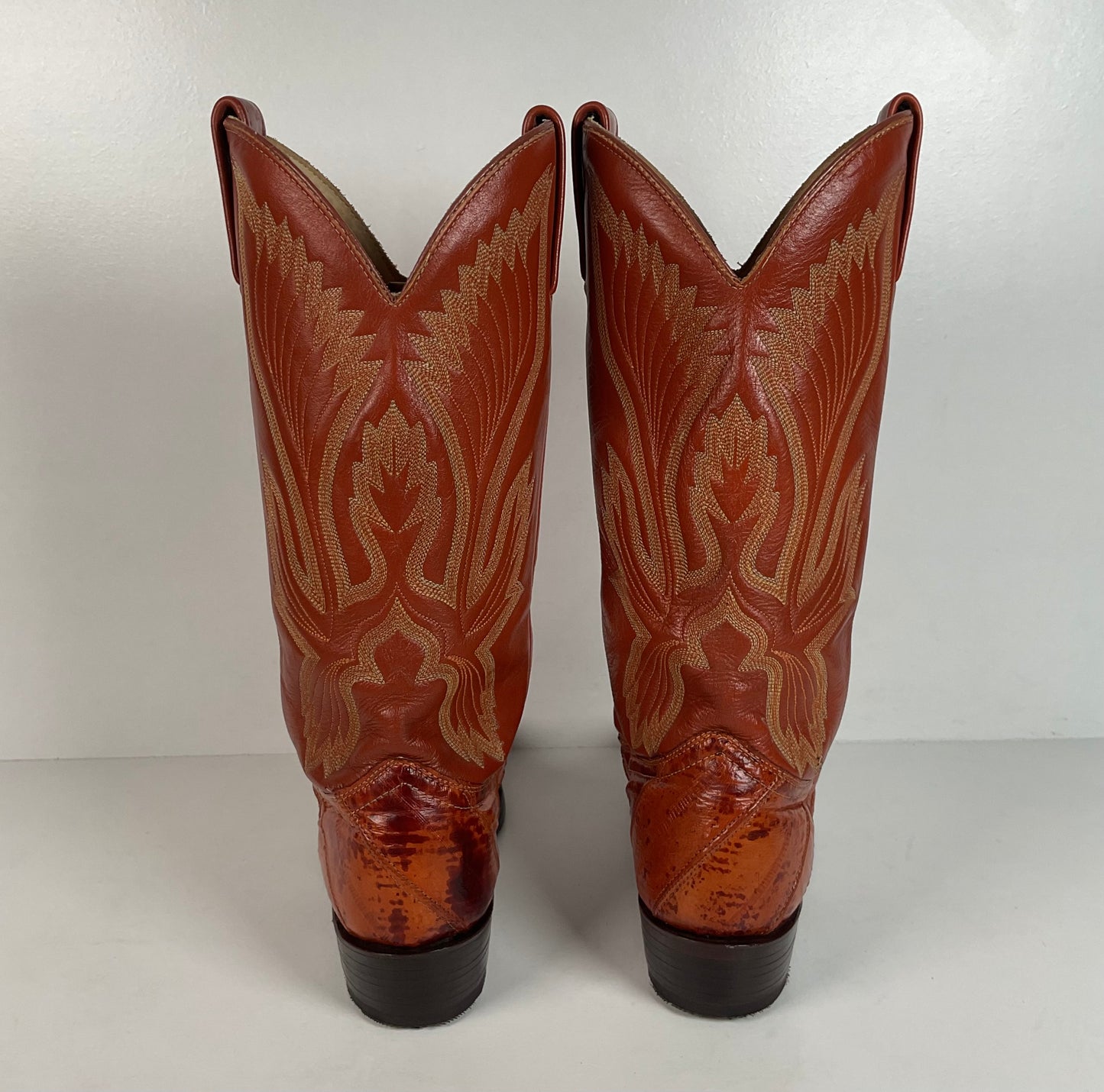 Vintage J. Chisholm Eel Skin Cowboy Boots | Exotic | USA Made | Men’s 8.5 D