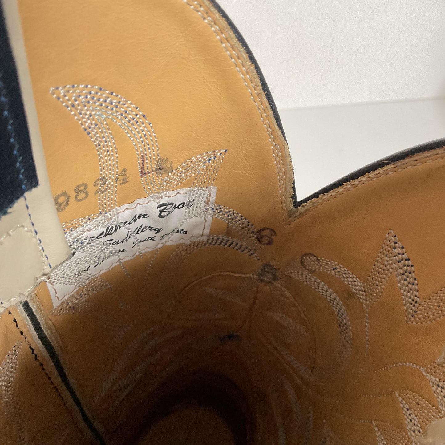 Honcho’s Navy Cowgirl Boots 6 C Custom USA Made