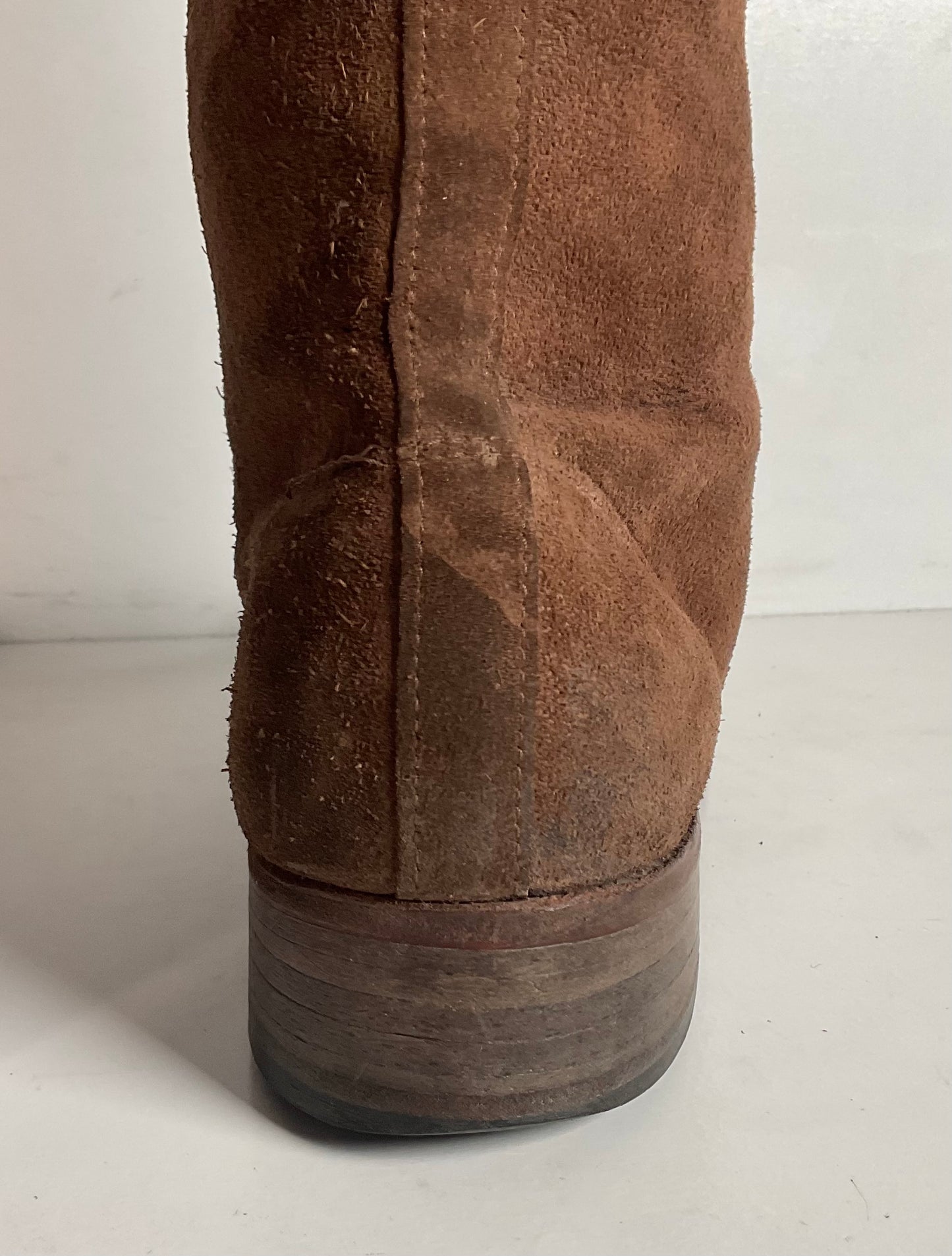 Vintage 1960s Men’s Suede Lace Up Snake Boots 12 D USA Made