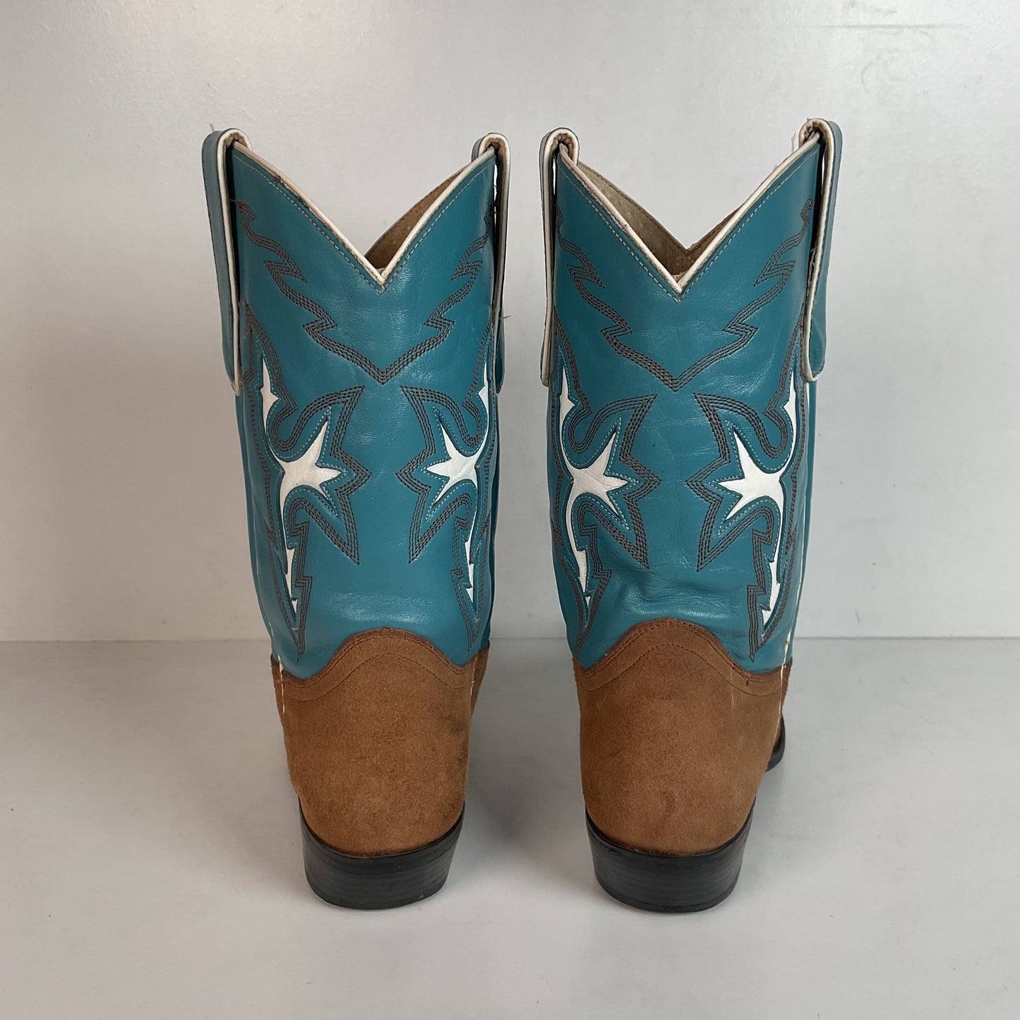 Dan Post Pee Wee Suede Cowgirl Boots 8 M Rough Out Suede