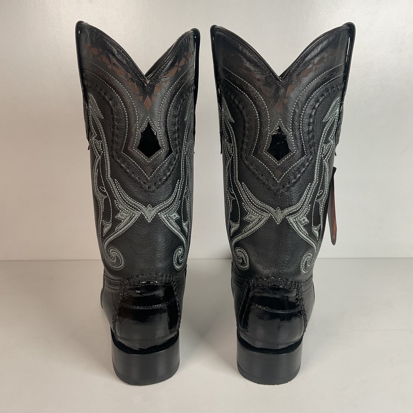 Los Altos Exotic Eel Skin Cowboy Boots 11 EE New With Tags Triad