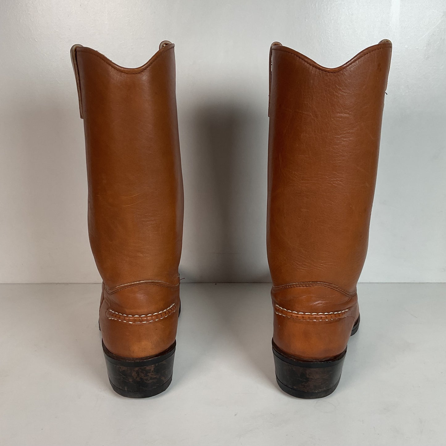 Vintage Double H Horseshoe Cowboy Work Boots 10 D USA Made Soft Toe