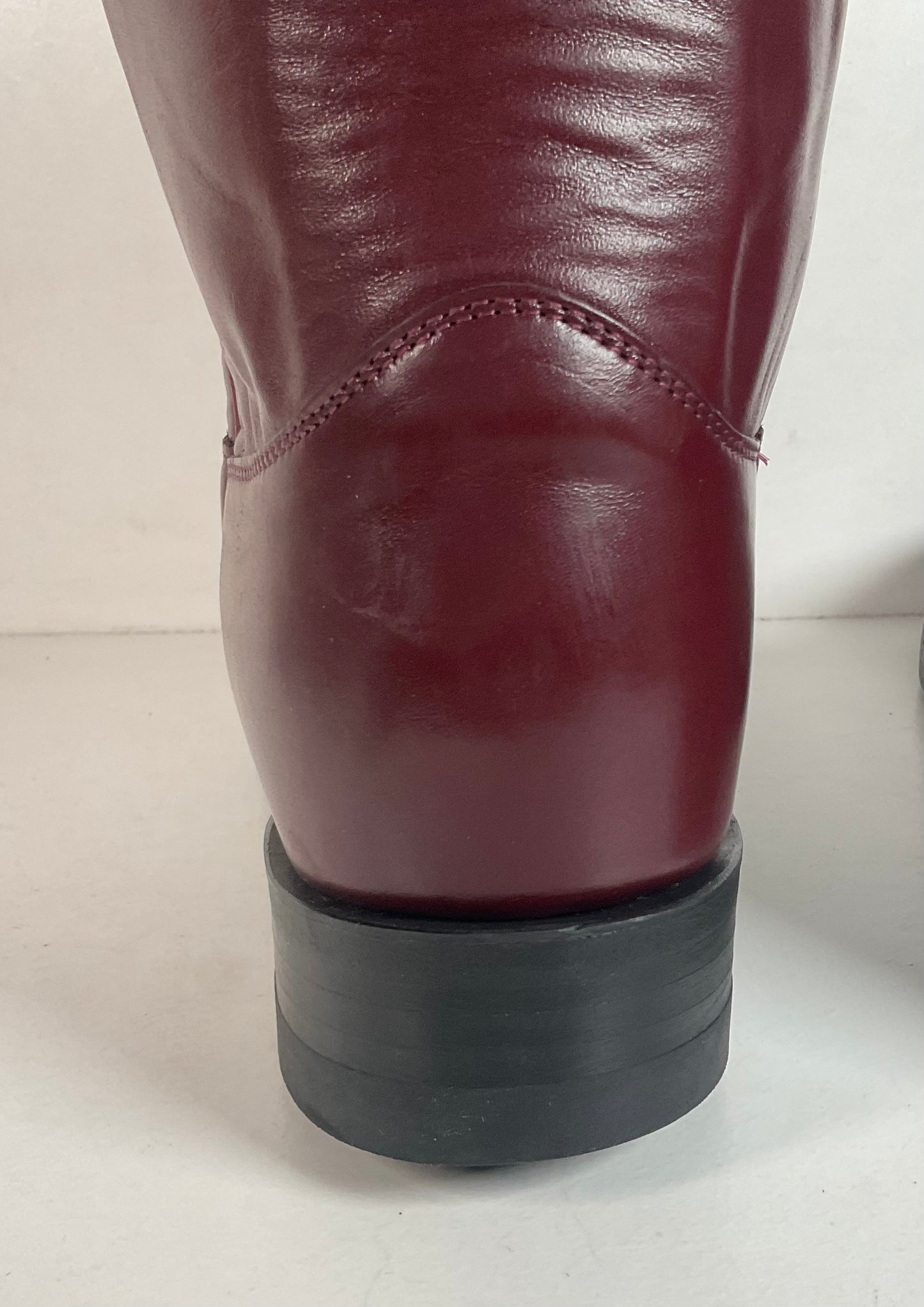 Justin Burgundy Calf Roper Boots 13 D USA Made