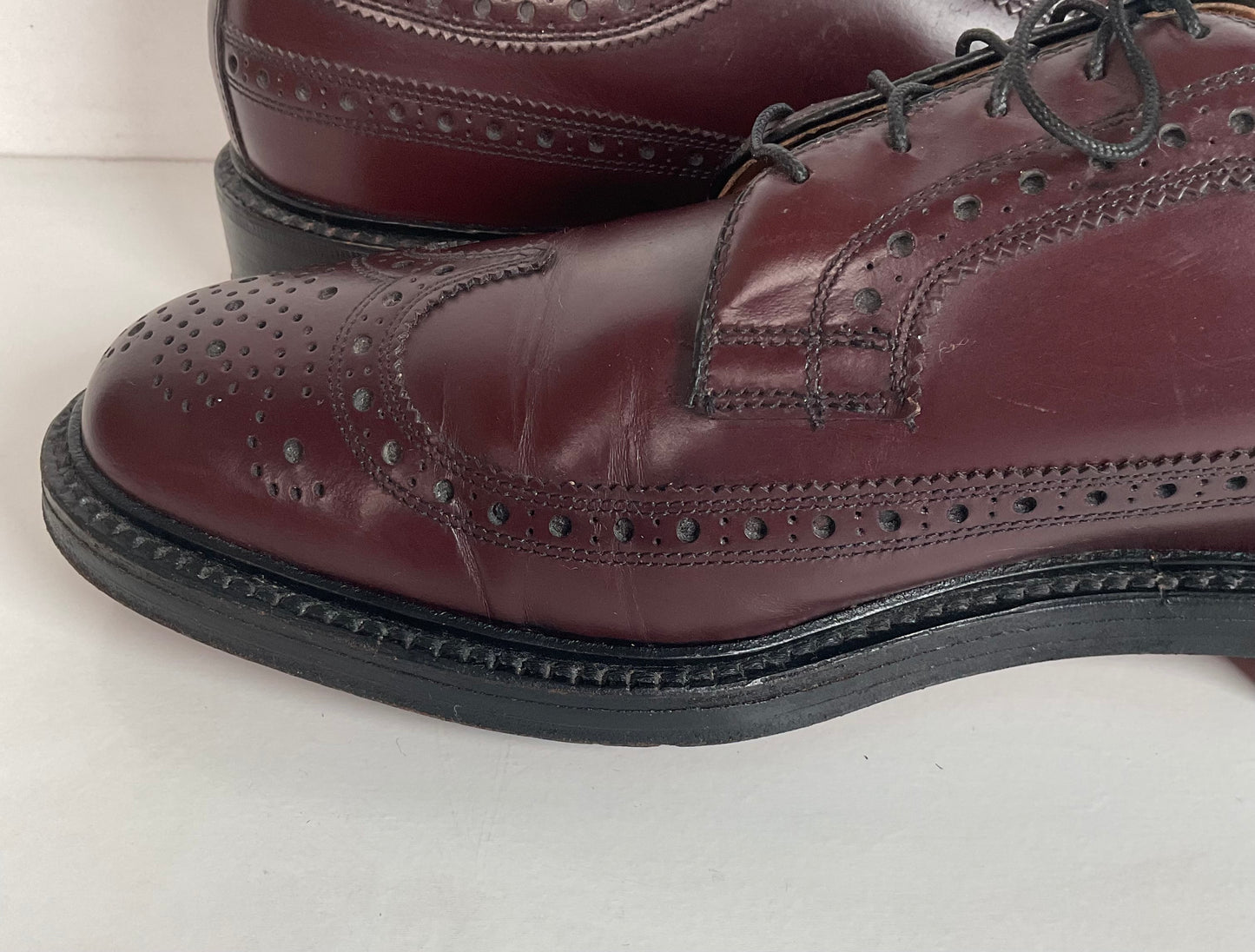 Nettleton Vintage Nettleton Cordovan Longwing Derby Shoes 10 C USA Made