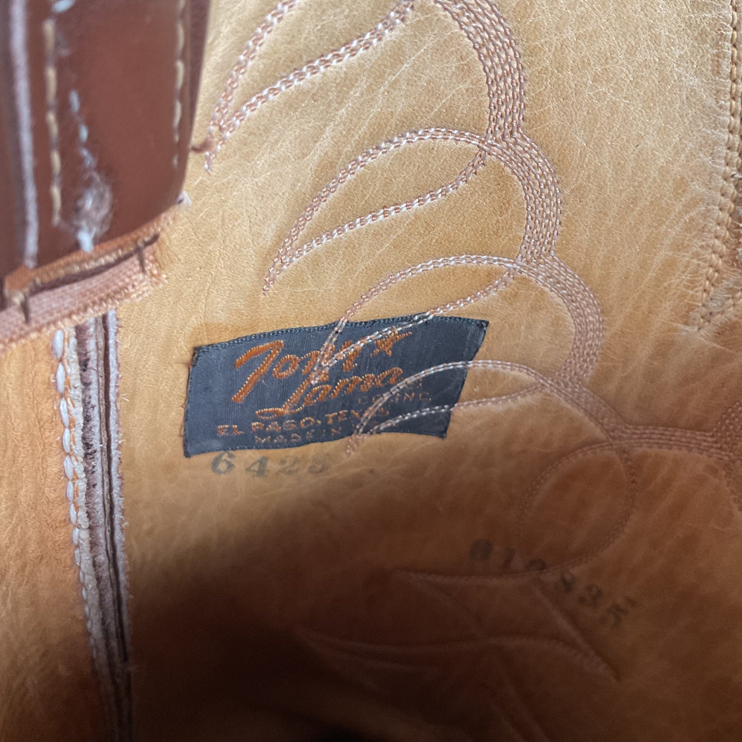 Vintage 1960s Tony Lama Tall Buckaroo Boots 9.5 D Gold Label