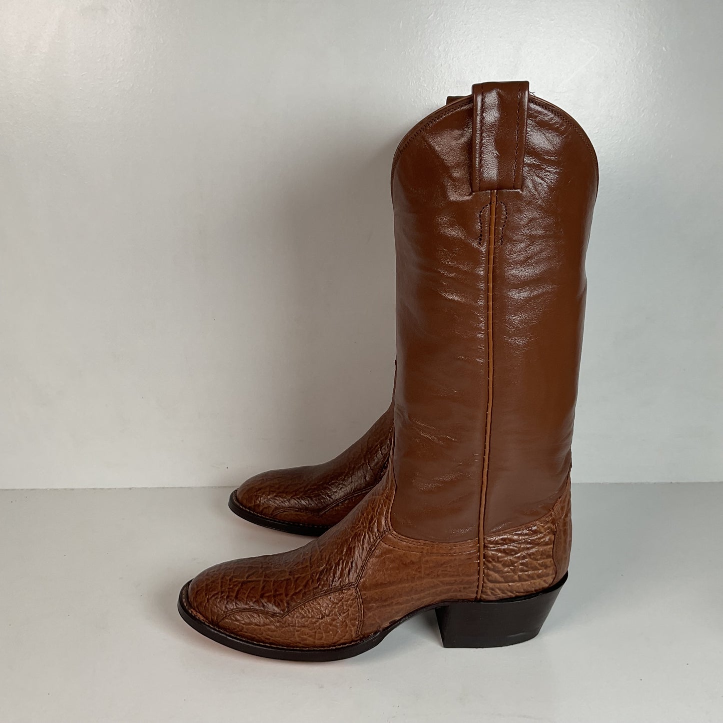 Vintage Laramie Exotic Shark Skin Cowboy Boots Men’s 6 B | Women’s 7 USA Made