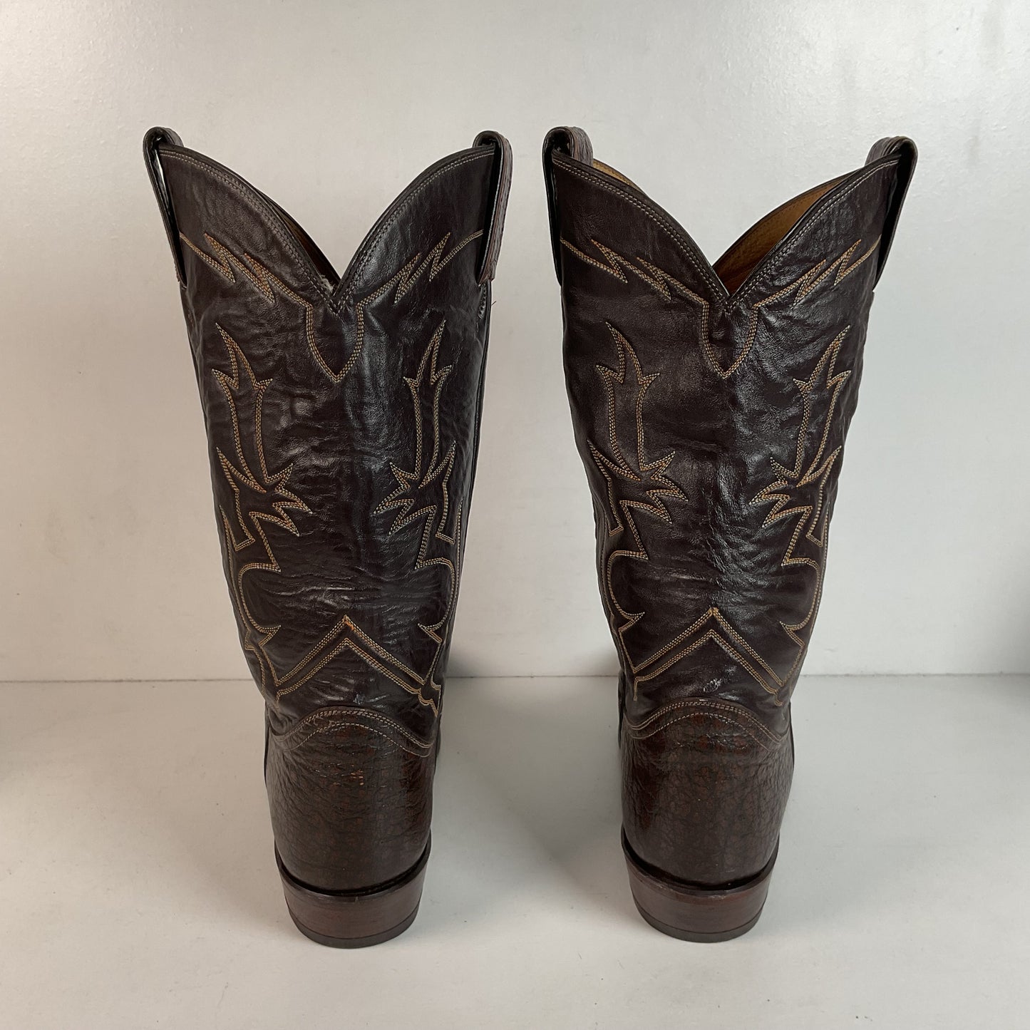 Vintage Tony Lama Exotic Caribou Cowboy Boots | Gold Label | 9 E