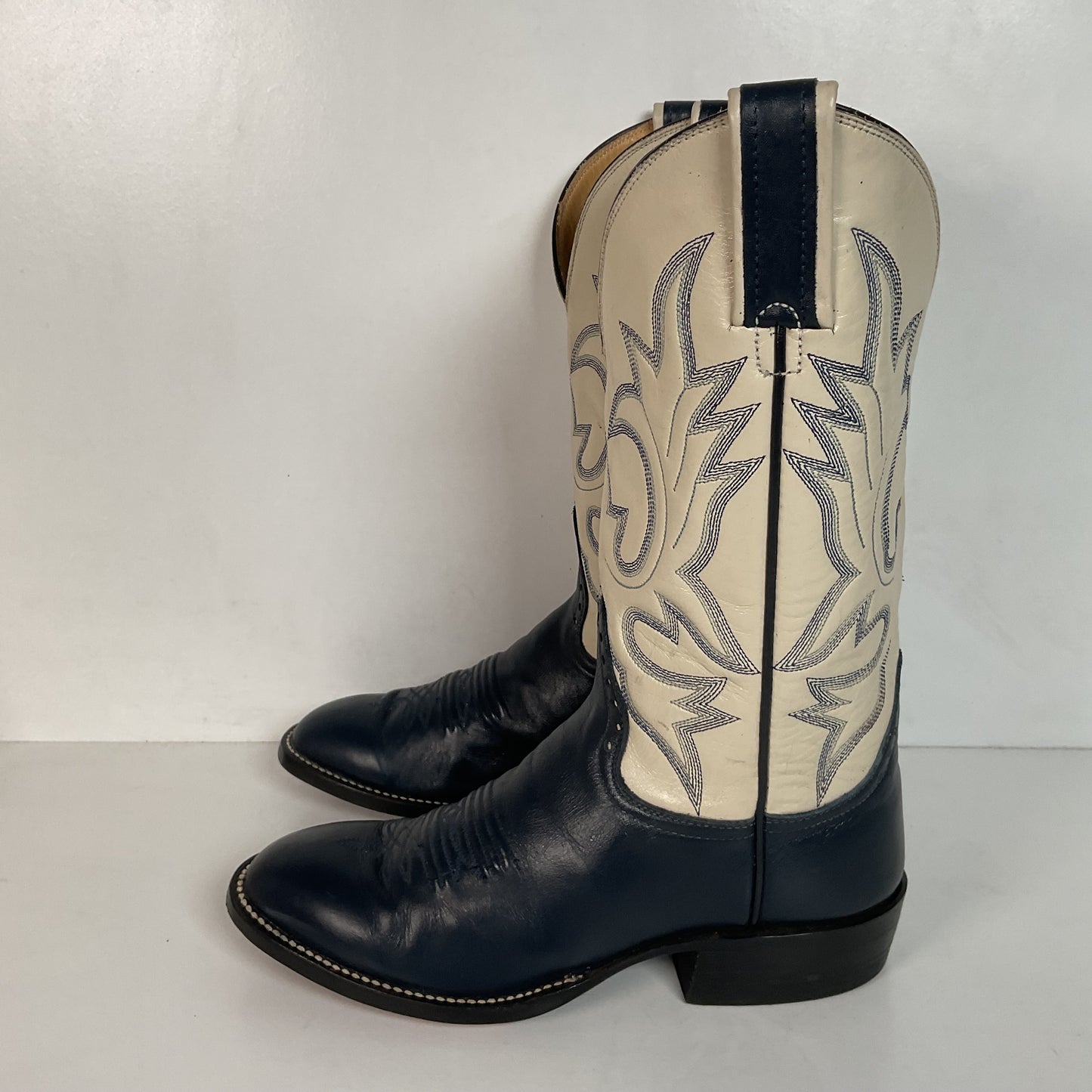 Honcho’s Navy Cowgirl Boots 6 C Custom USA Made