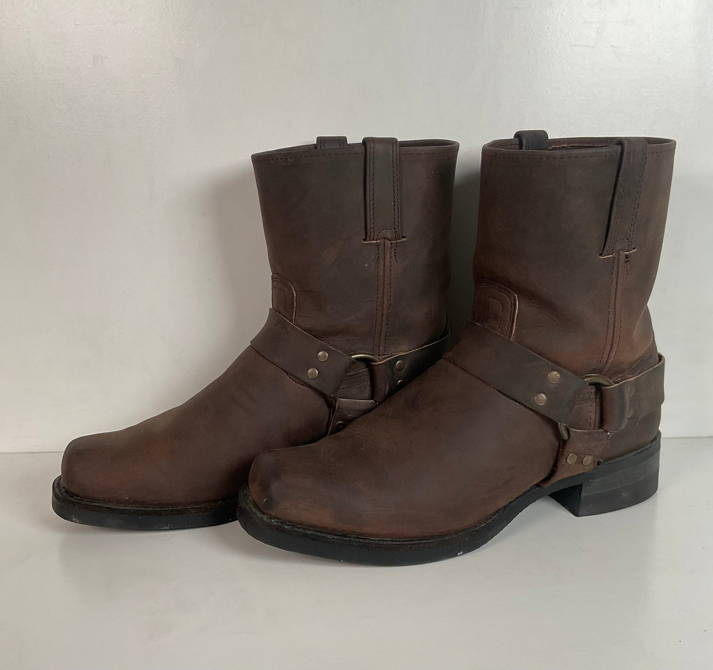Frye Gaucho Harness Moto Boots 12 M Square Toe Style 87400 USA Made