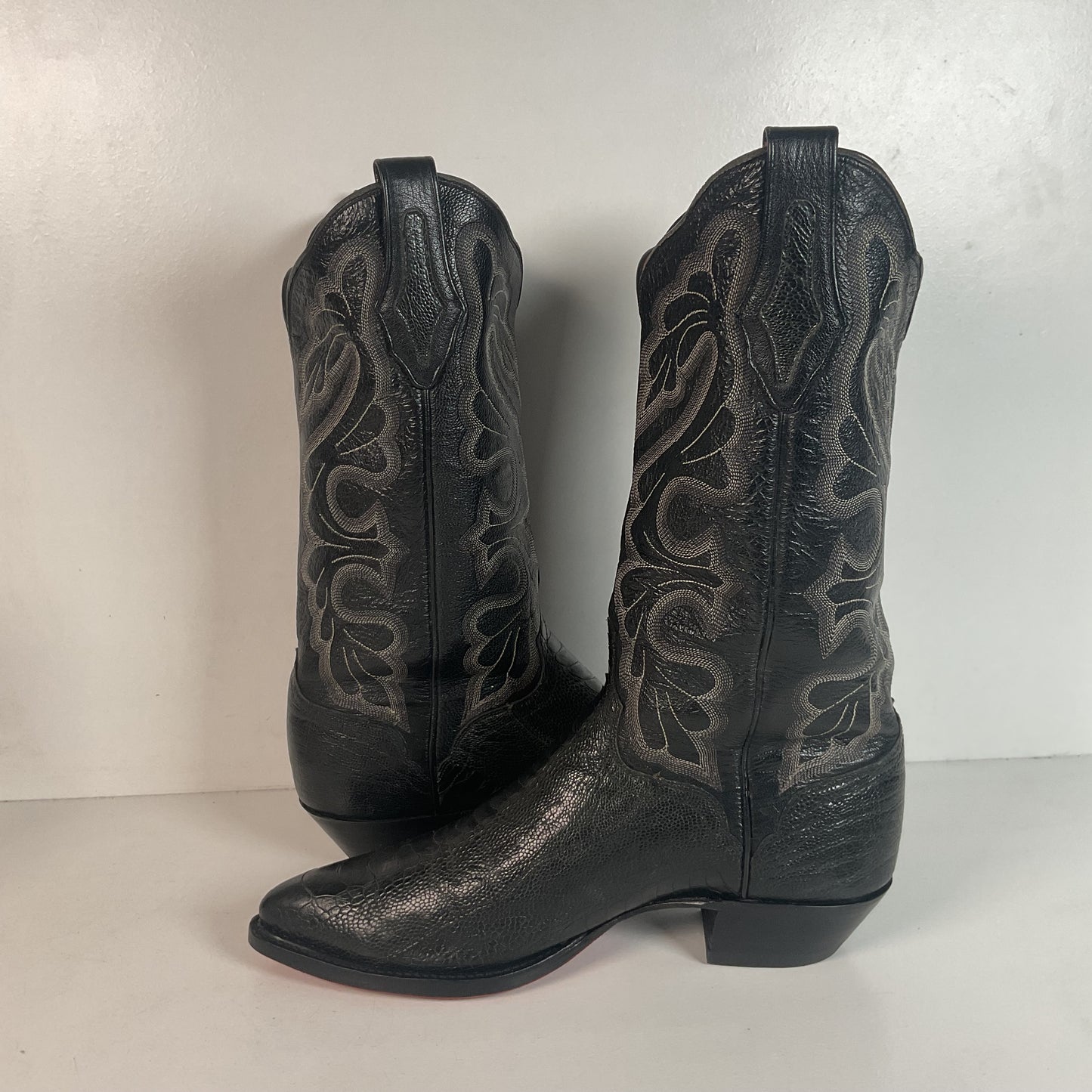 Customized El Dorado Ostrich Leg Cowboy Boots 10 D Exotic