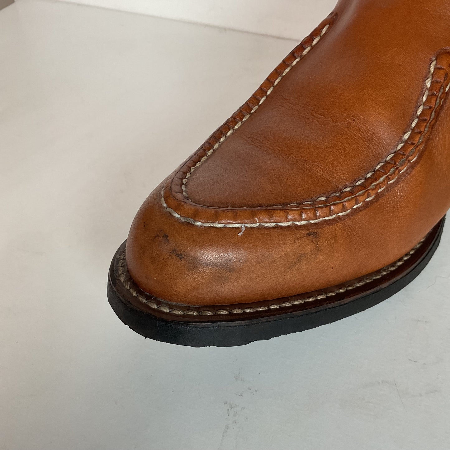 Vintage Double H Horseshoe Cowboy Work Boots 10 D USA Made Soft Toe