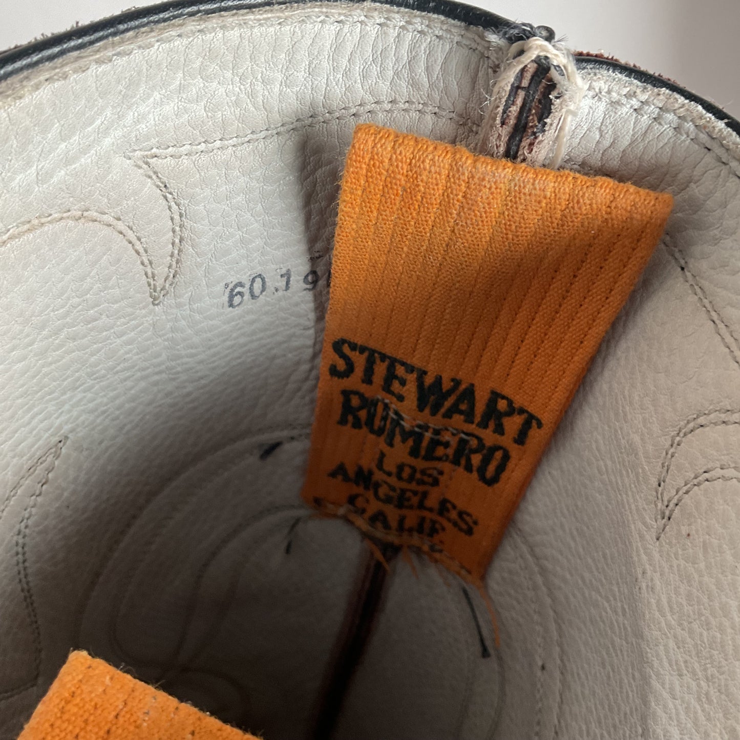 Vintage Stewart Boot Company Tall Cowgirl Boots 10 Narrow Romero Cloth Pulls