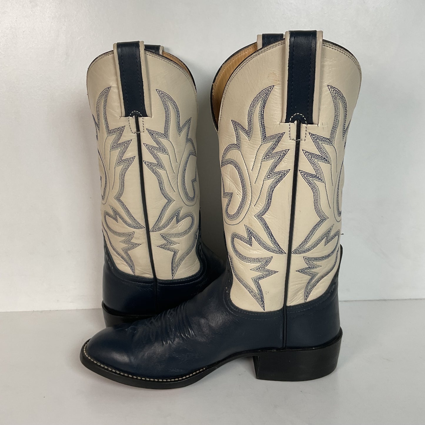 Honcho’s Navy Cowgirl Boots 6 C Custom USA Made