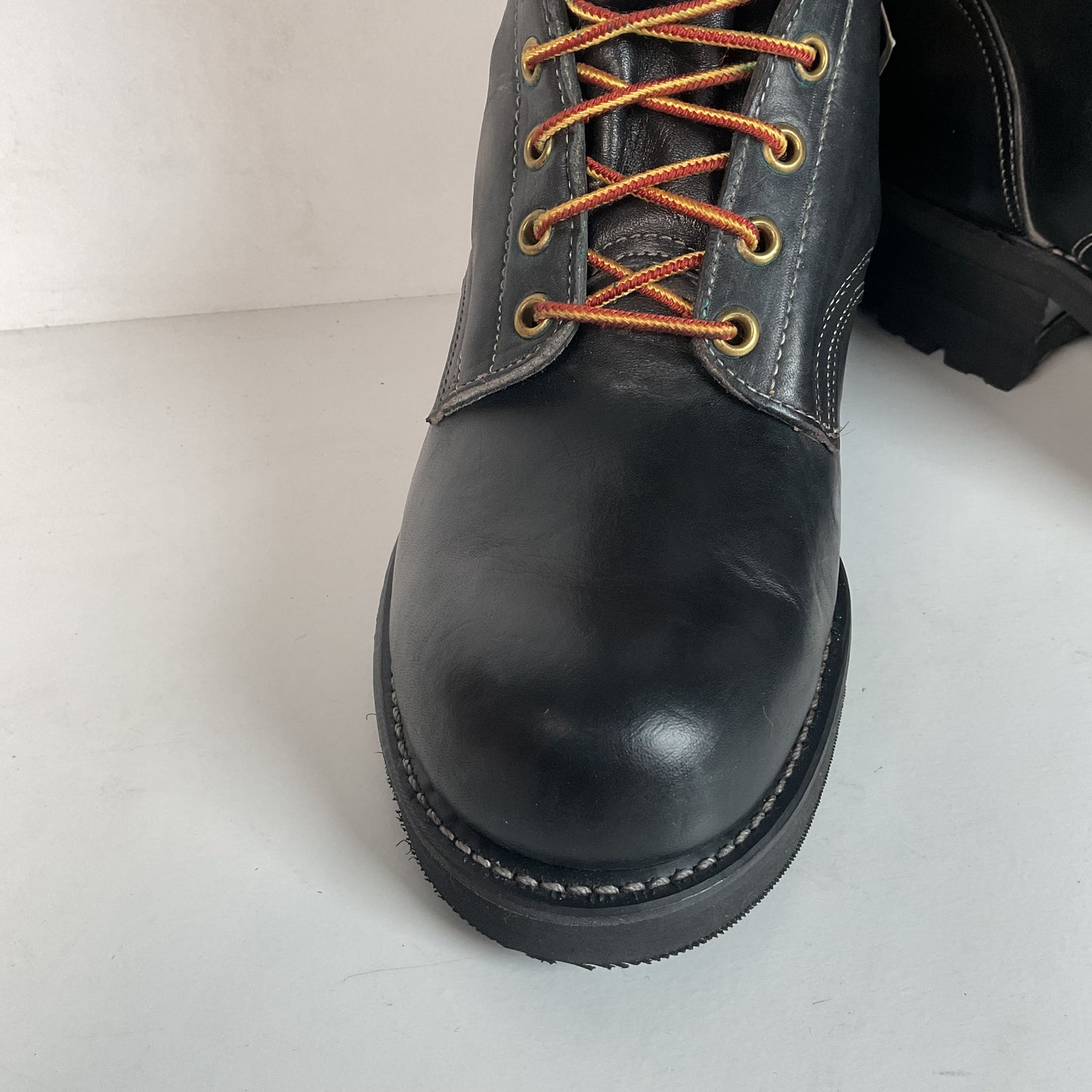 Vintage Herman Santa Rosa Packer Boots 10.5 W USA Made Soft Toe Quabaug Vibram
