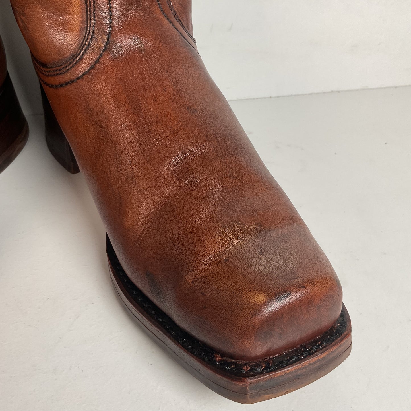 Vintage Sears Chunky Campus Boots 10.5 D USA Made Cutter Toe