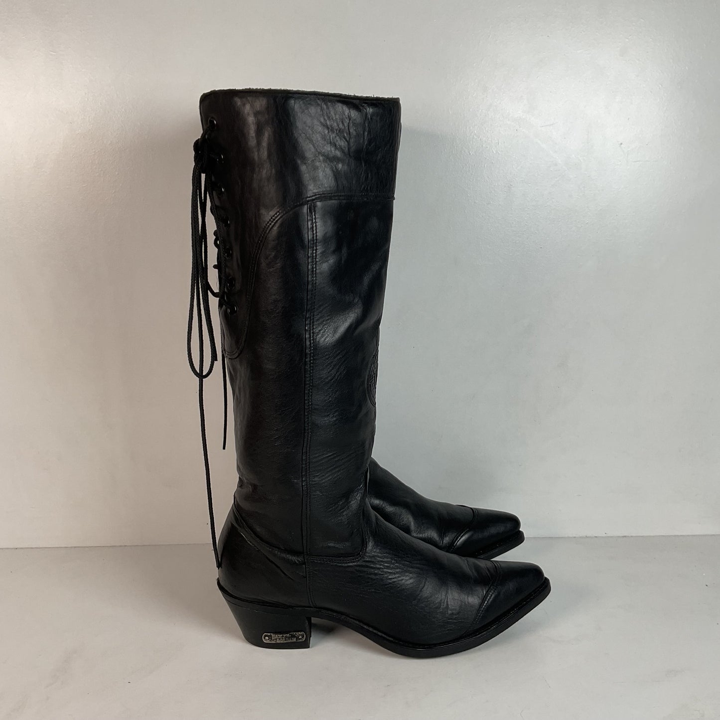 Vintage Women’s Harley Davidson Tall Lace Up Boots 10 M USA Made