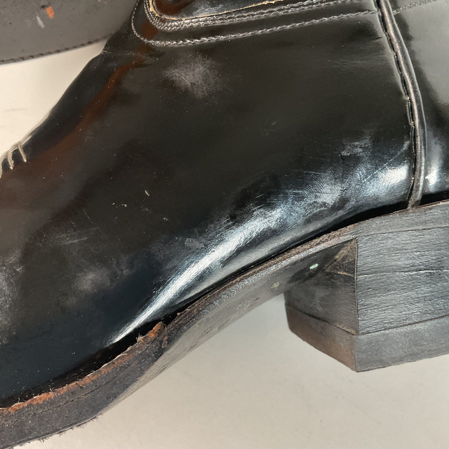 Late 1960s Tony Lama Patent Leather Cowboy Boots 10.5 D Glossy USA Made