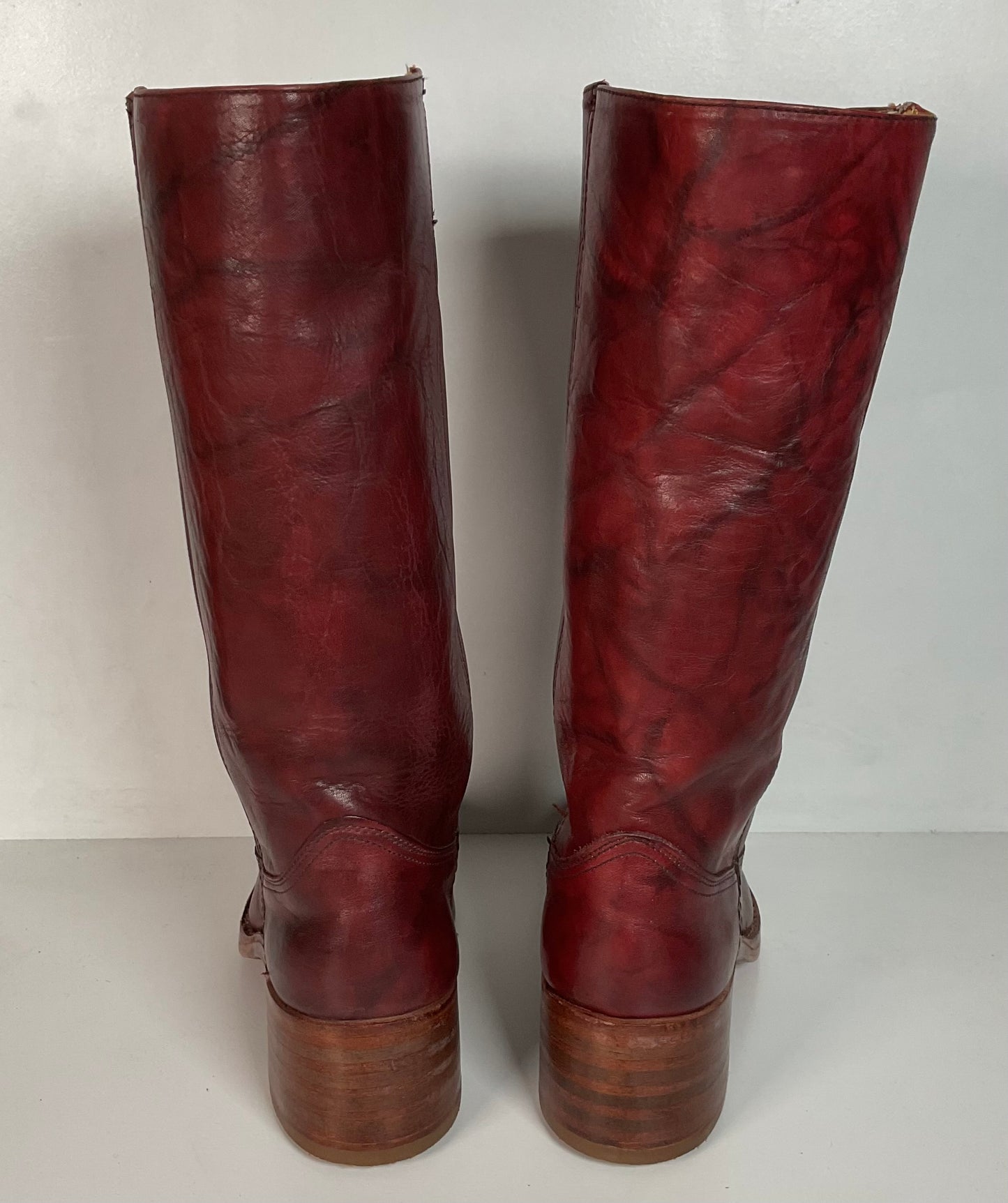 Vintage Men’s Marbled Campus Boots 8.5 D USA Made Resoled Chunky Platform